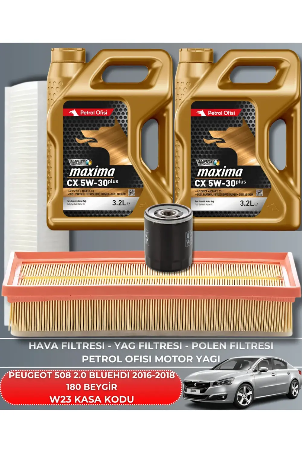 PEUGEOT 508 2.0 BLUEHDI 2016-2017-2018 180 BEYGİR FİLTRE - YAG BA