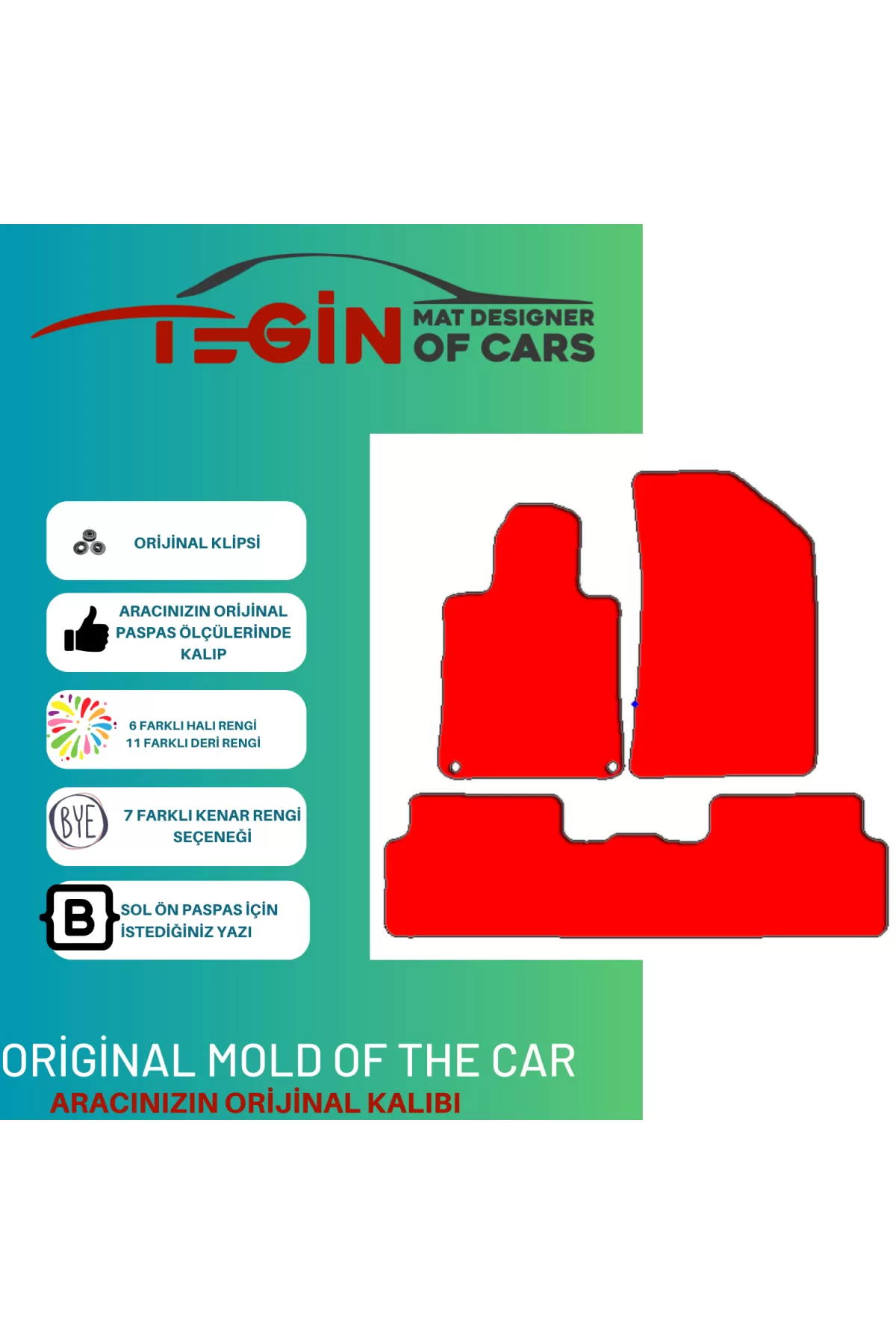 Peugeot 508 2011 Ve Sonrası Prime Gri Halı Sarı Kenar Halı Paspas