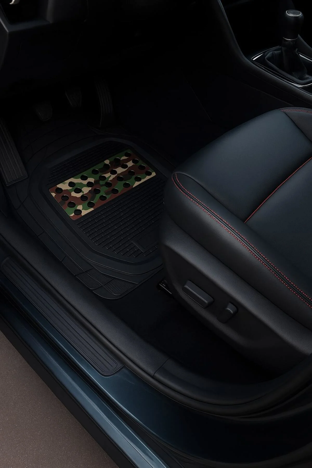 Peugeot 508 Sedan 2021 Uyumlu Derin Havuzlu Kamuflaj Desenli Üniversal Paspas (Kamuflaj)