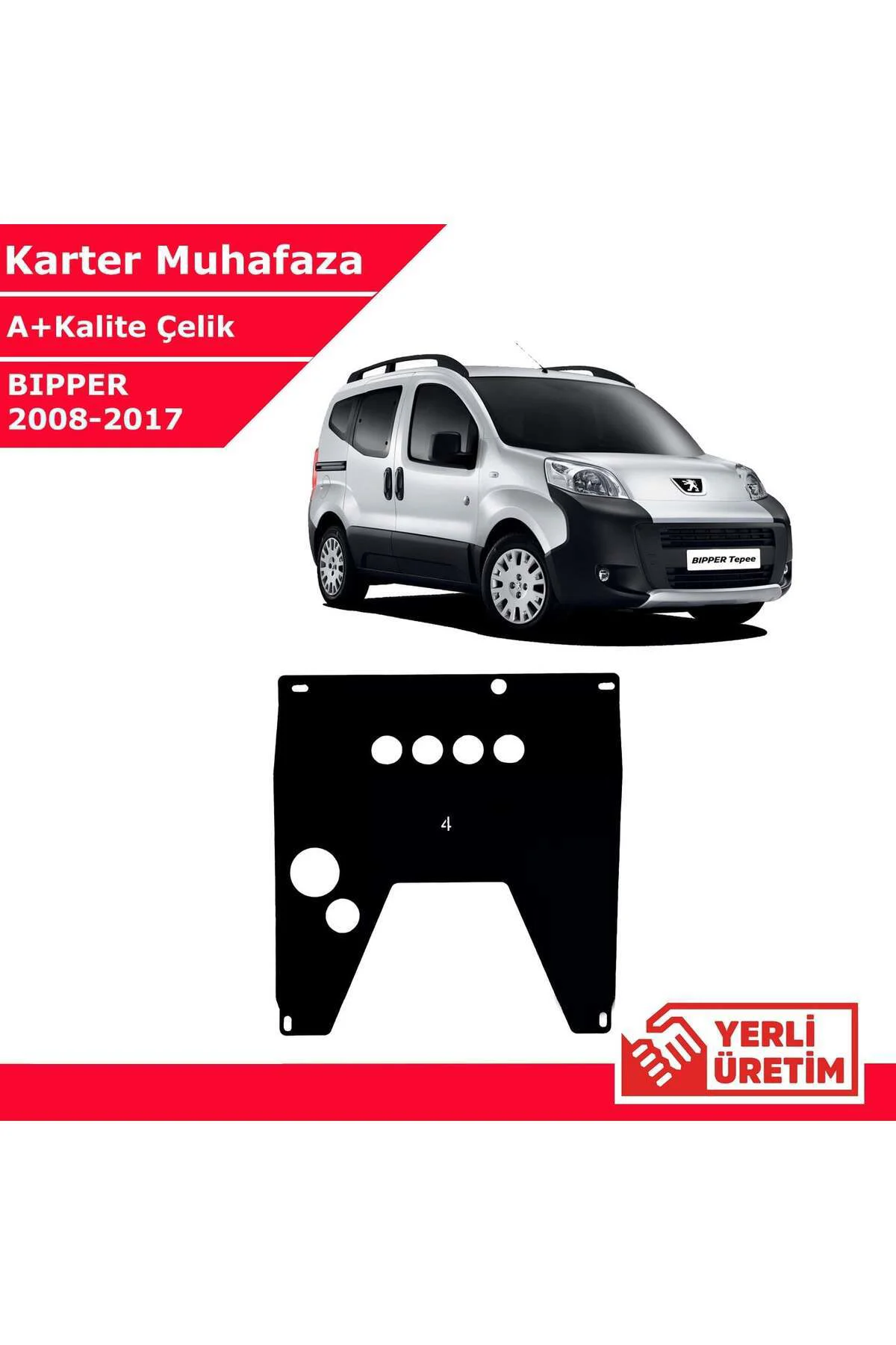 Peugeot Bipper 2008-2017 Çelik Karter Muhafaza Çelik Koruma Sacı 