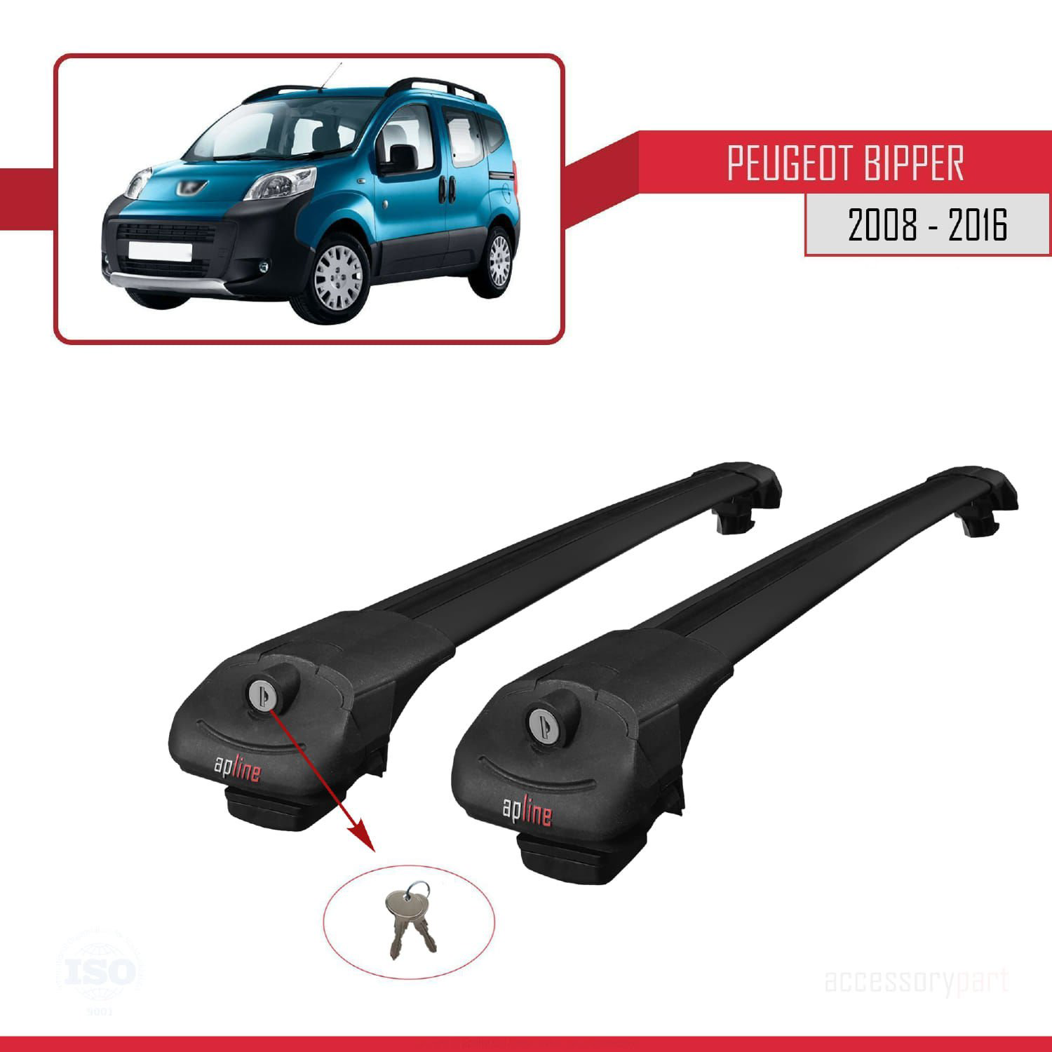 Peugeot Bipper 2008-2016 Arası ile uyumlu ACE-1 Ara Atkı Tavan Ba