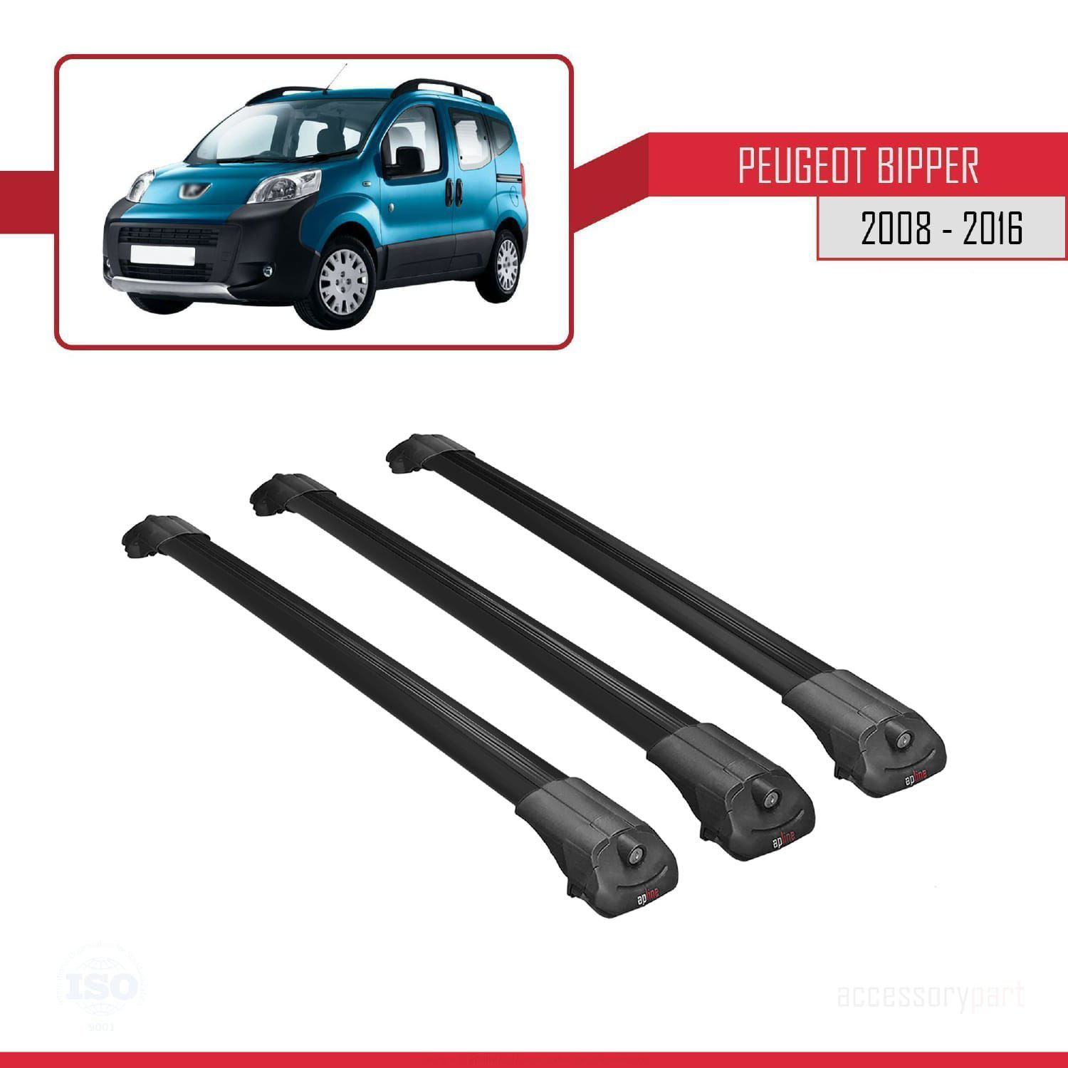 Peugeot Bipper 2008-2016 Arası ile uyumlu ACE-1 Ara Atkı Tavan Ba