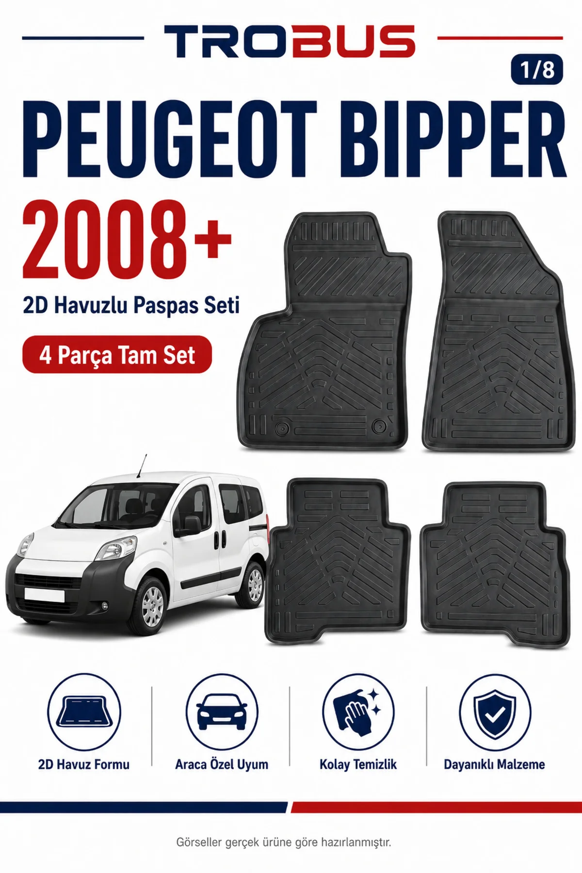 Peugeot Bipper Tepee 2008-2017 2D Havuzlu Paspas Fiyatı, Yorumları ve Özellikleri