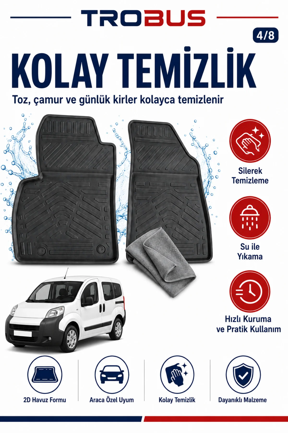 Peugeot Bipper Tepee 2008-2017 2D Havuzlu Paspas Fiyatı, Yorumları ve Özellikleri