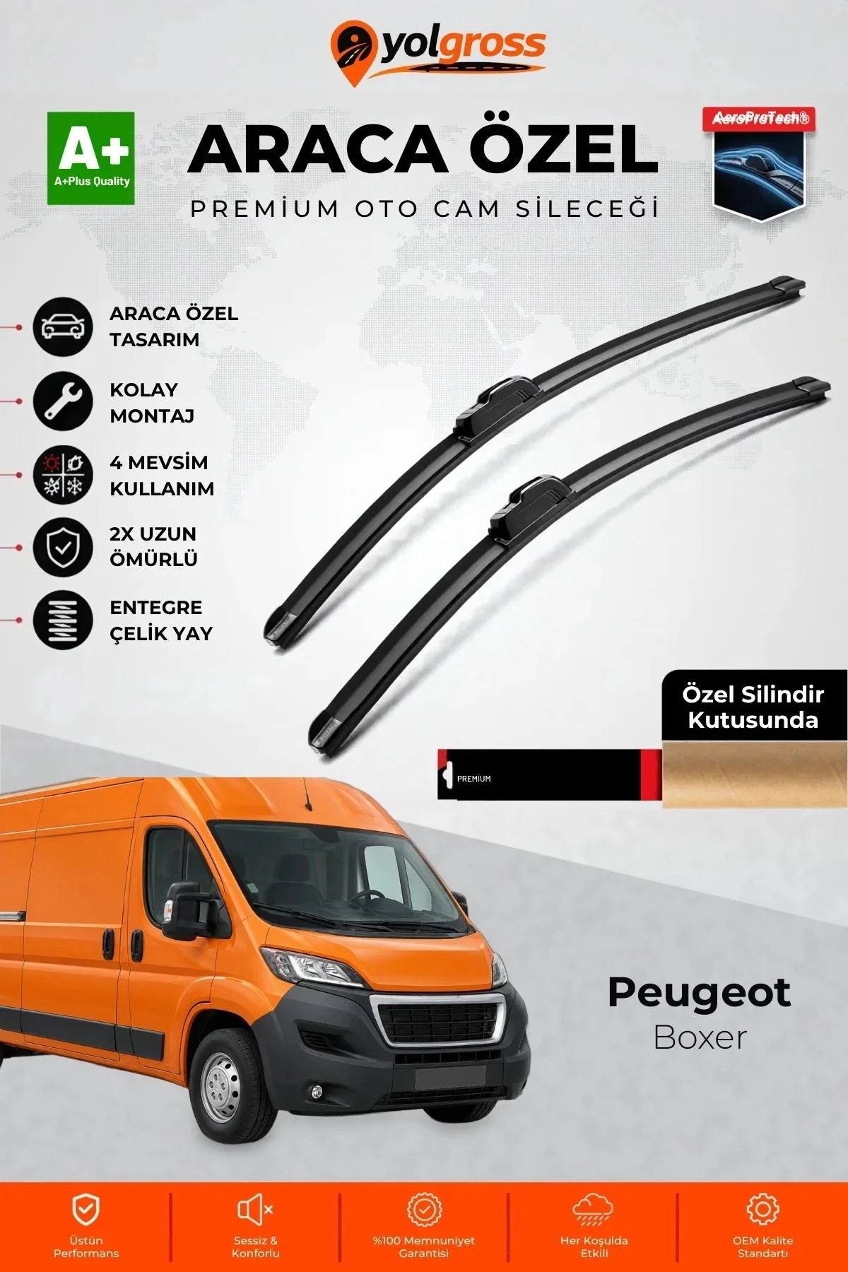 Peugeot Boxer Ön Cam Silecek Seti 2006 Üzeri Premium Araca Özel 65-55 Cm A+ Kalite