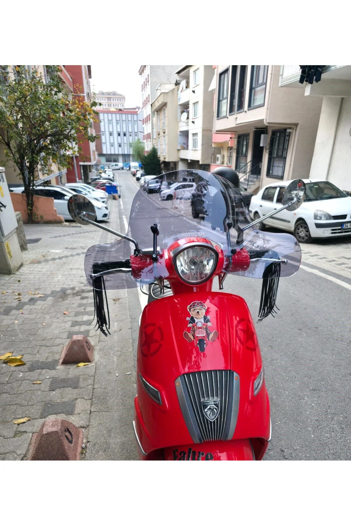 Peugeot Django Ön Cam 2017-2026 Model 39cm Füme Renkli 4mm Elcikli APARATSIZ