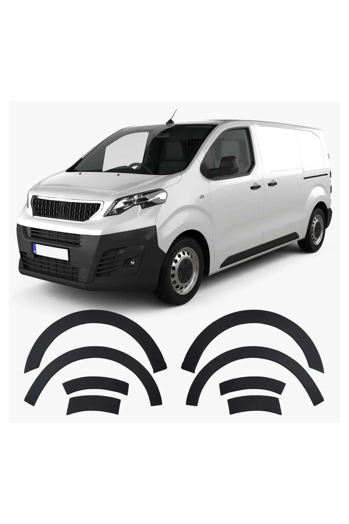 Peugeot Expert Citroen Dispatch SpaceTourer 2017+ Uyumlu Çamurluk Dodik Seti 8 Parça ABS Mat Peugeot Expert Citroen Dispatch SpaceTourer 2017+ Uyumlu Çamurluk Dodik Seti 8 Parça ABS Mat - Görsel 2