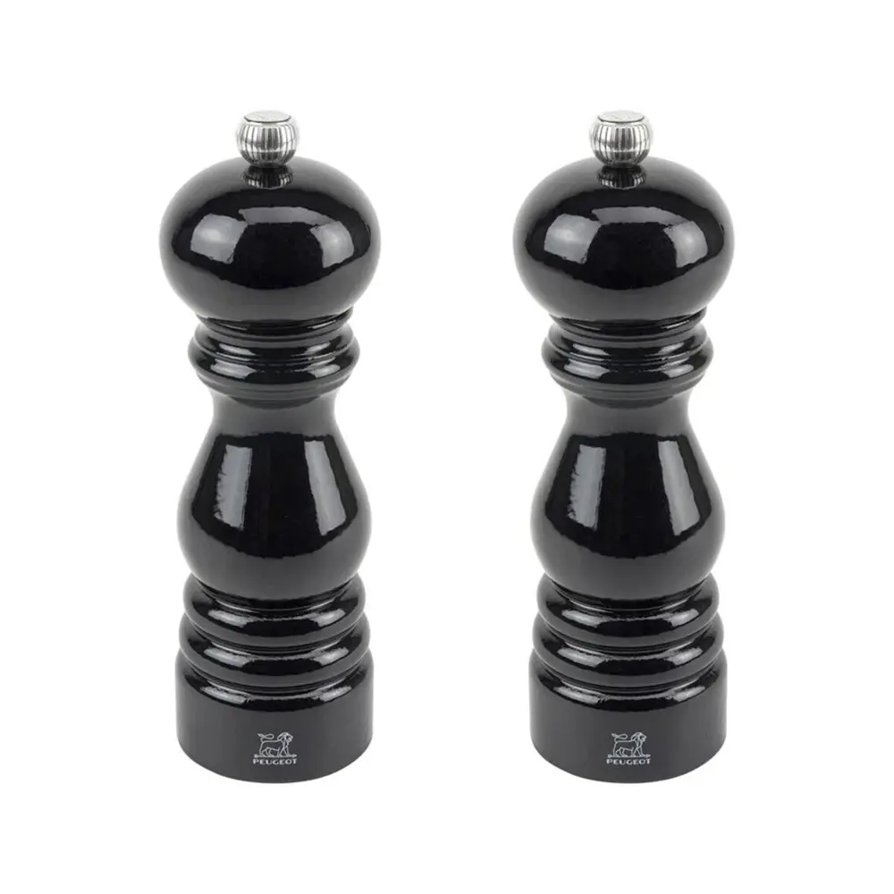 Peugeot Paris Ahşap Siyah Lake Karabiber Ve Tuz Değirmeni Set 22 