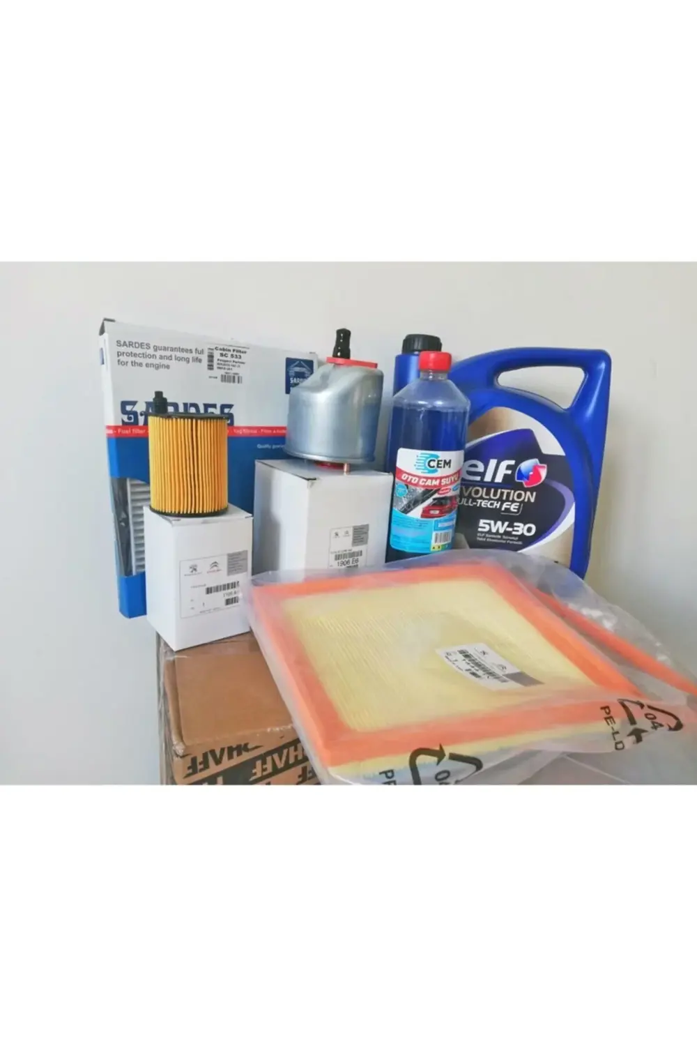 Peugeot Partner 1.6 Hdi Filtre Bakım Seti Elf 5w-30 Motor Yağ 5lt
