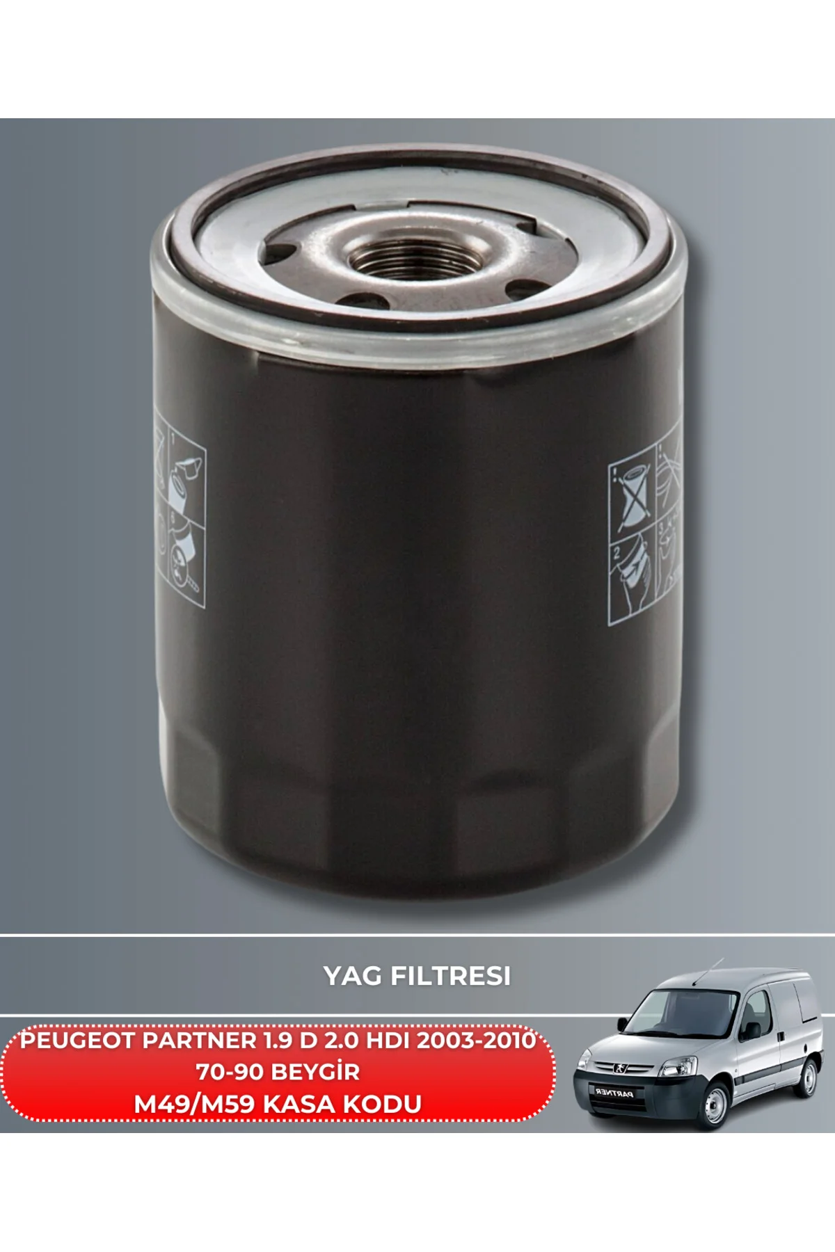 PEUGEOT PARTNER 1.9 D - 2.0 HDI 2003-2004-2005-2006-2007-2008-200