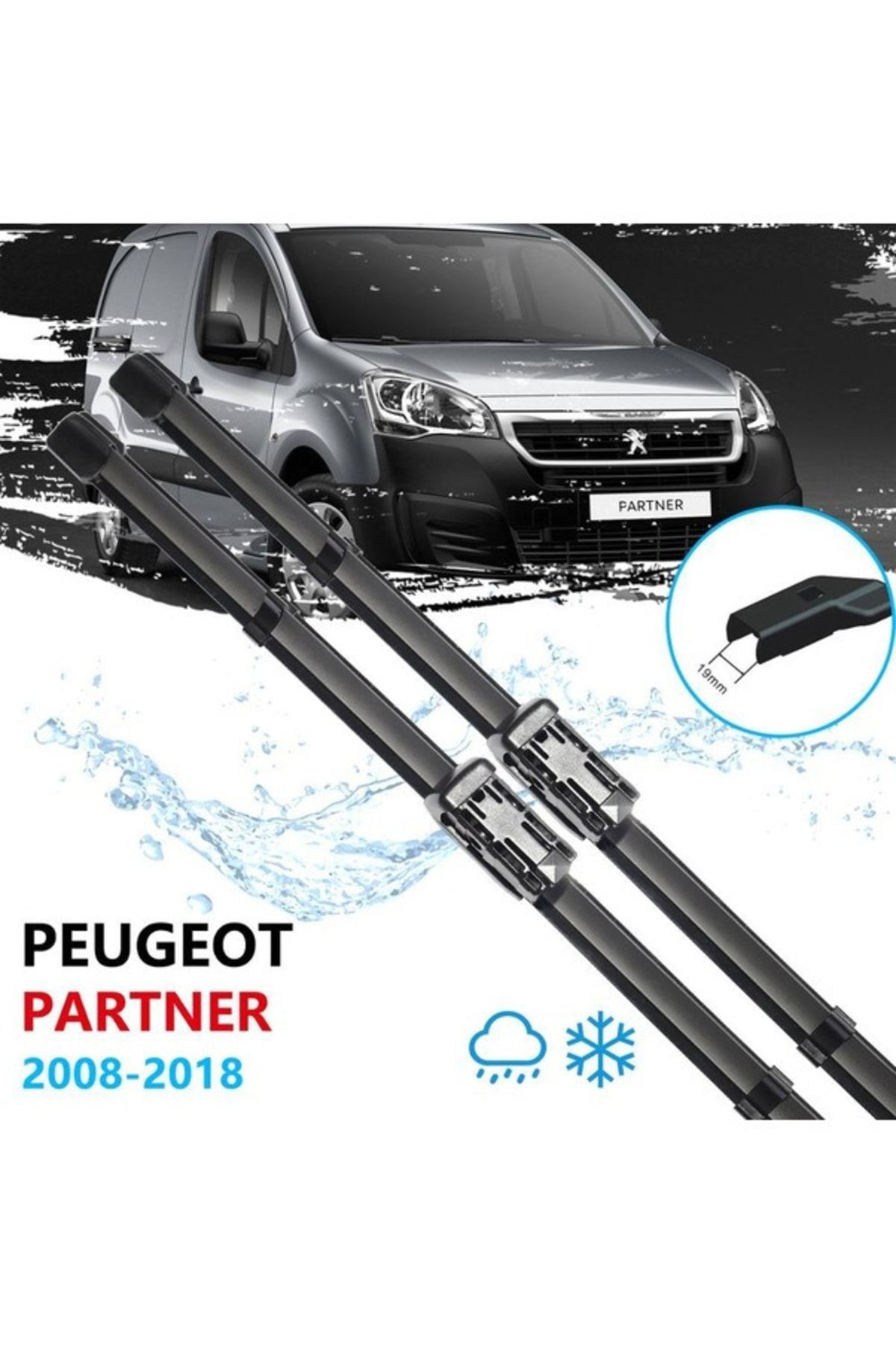 PEUGEOT PARTNER ÖN CAM MUZ SİLECEK TAKIMI 2008--2018