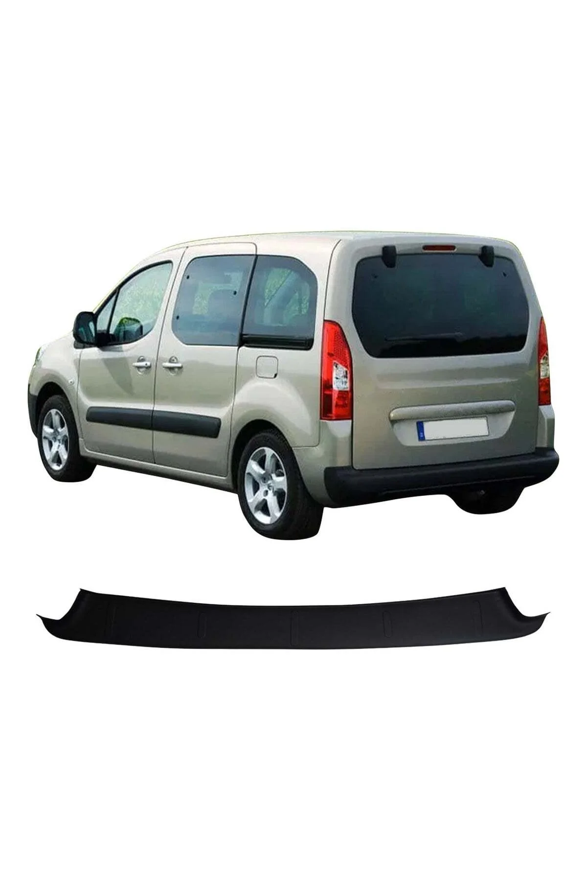 Peugeot Partner Tepee 2009-2015 Uyumlu Arka Tampon Eşiği Koruma ABS Mat Siyah Peugeot Partner Tepee 2009-2015 Uyumlu Arka Tampon Eşiği Koruma ABS Mat Siyah