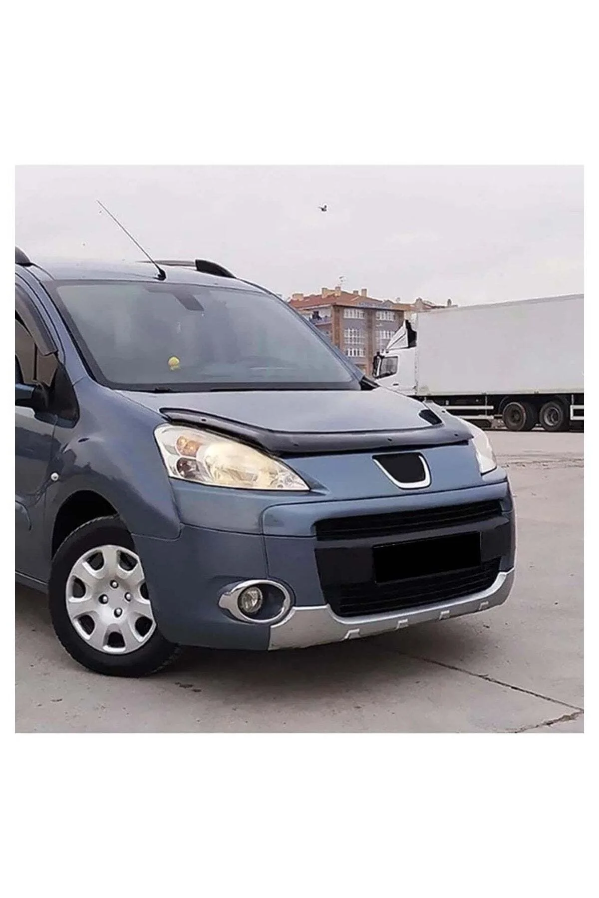 Peugeot Partner Tepee 2009-2017 Uyumlu Kaput Rüzgarlığı Ön Kaput Koruma ABS Parlak Siyah - Görsel 2