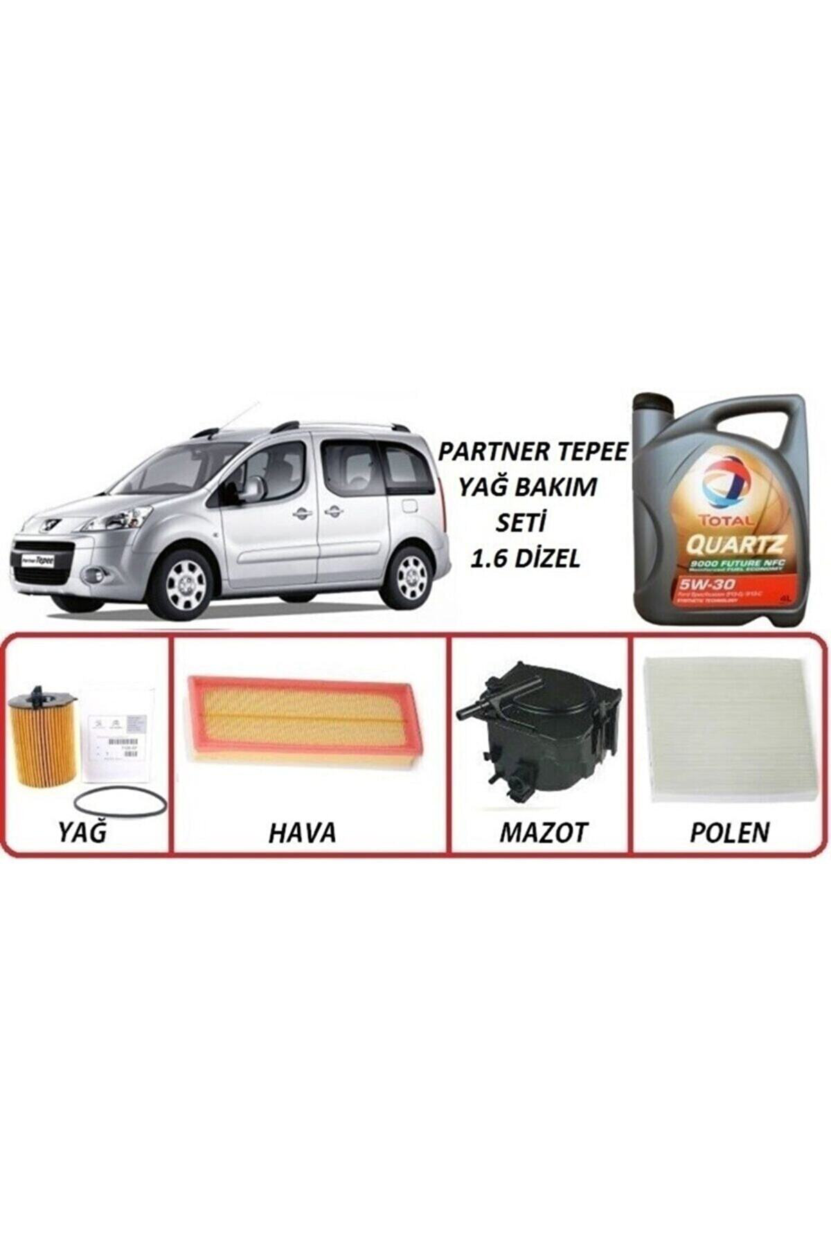 Peugeot Partner Tepee 1.6 Dizel Yağ Bakım 5li Set Quartz Ineo Ecs