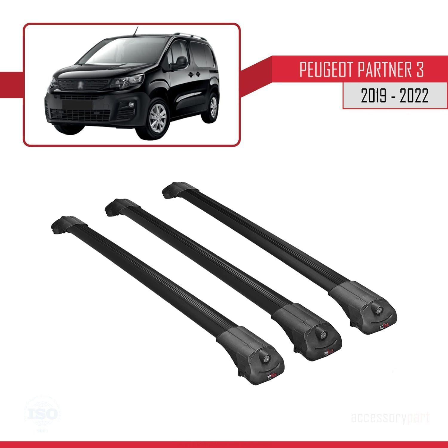 Peugeot Partner 2019-2022 Arası ile uyumlu ACE-1 Ara Atkı Tavan B