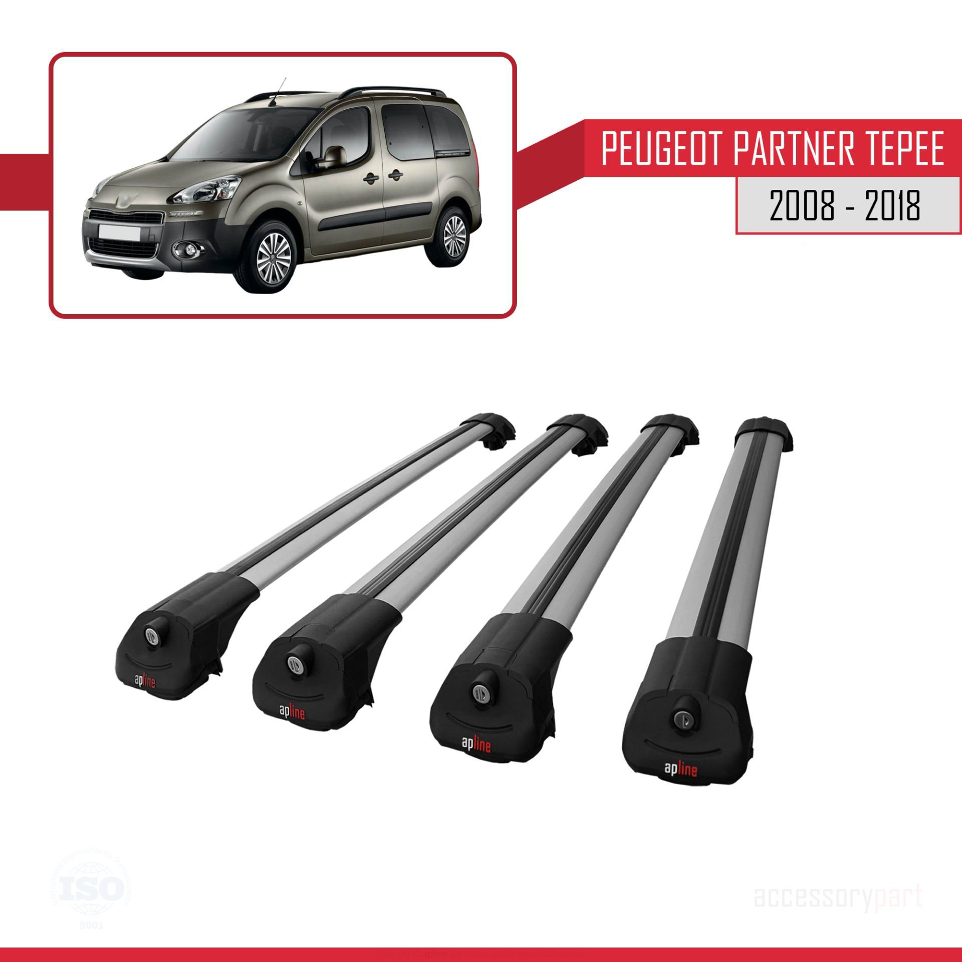 Peugeot Partner Tepee 2008-2018 Arası ile uyumlu ACE-1 Ara Atkı T