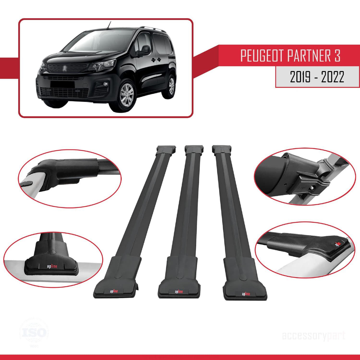 Peugeot Partner 2019-2022 Arası ile uyumlu FLY Model Ara Atkı Tav