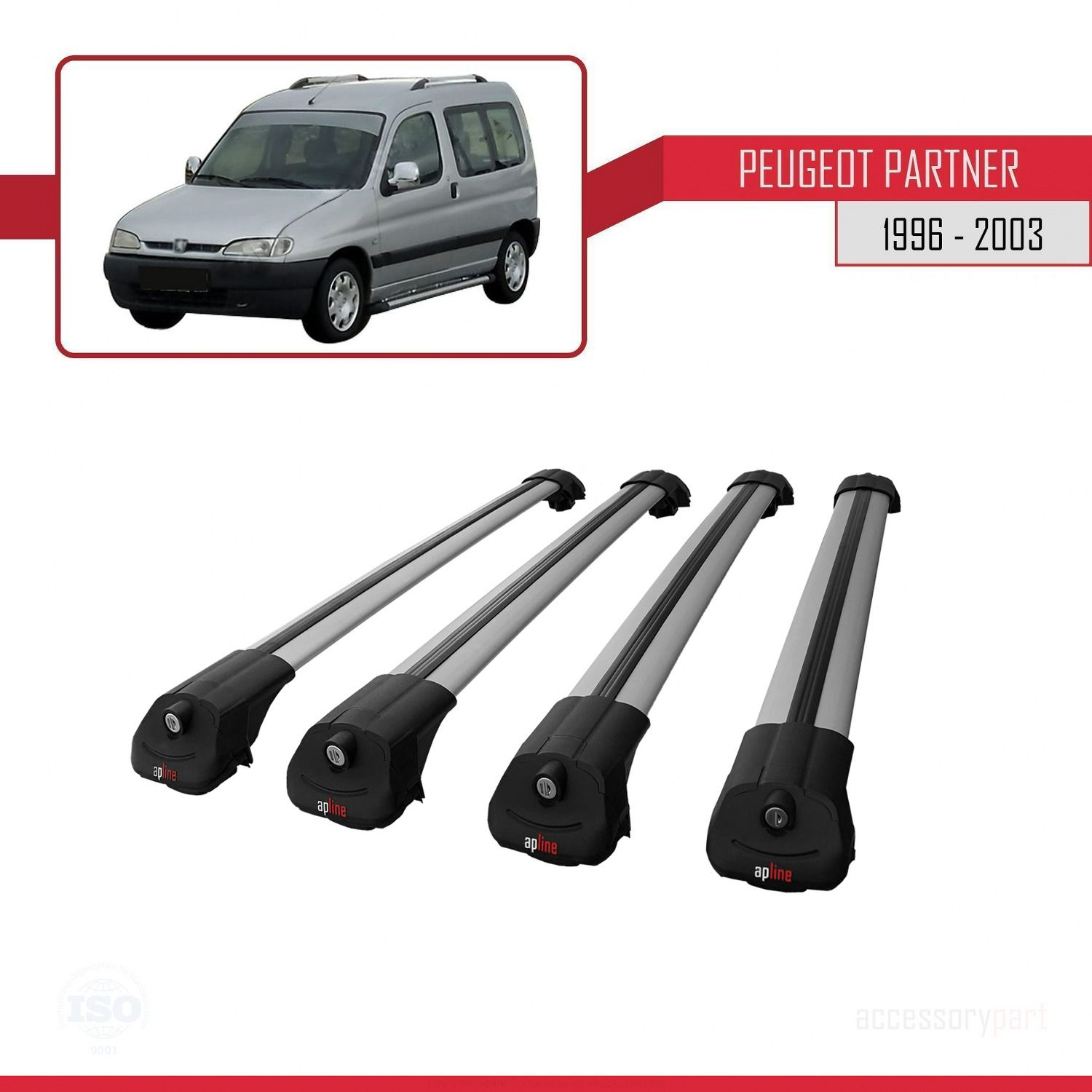 Peugeot Partner 1996-2003 Arası ile uyumlu ACE-1 Ara Atkı Tavan B