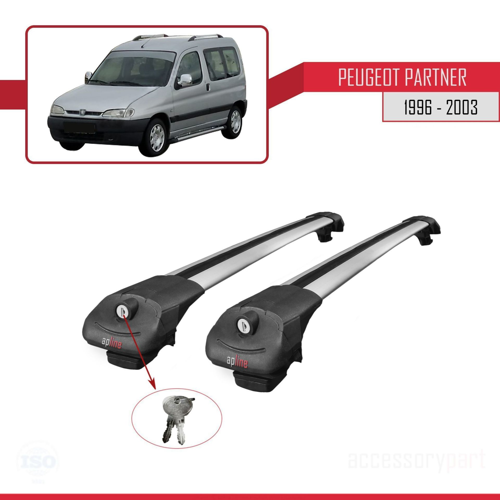 Peugeot Partner 1996-2003 Arası ile uyumlu ACE-1 Ara Atkı Tavan B