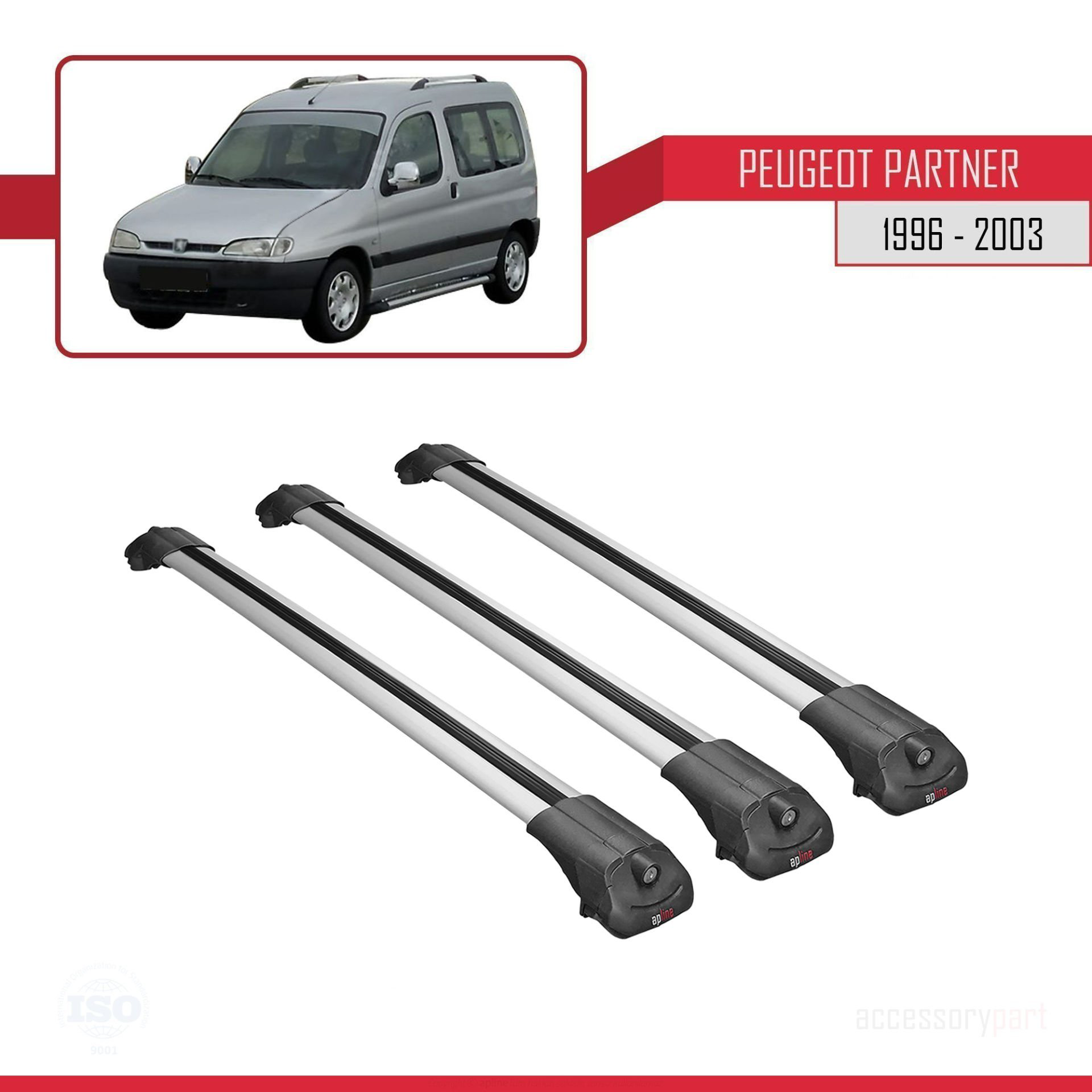 Peugeot Partner 1996-2003 Arası ile uyumlu ACE-1 Ara Atkı Tavan B