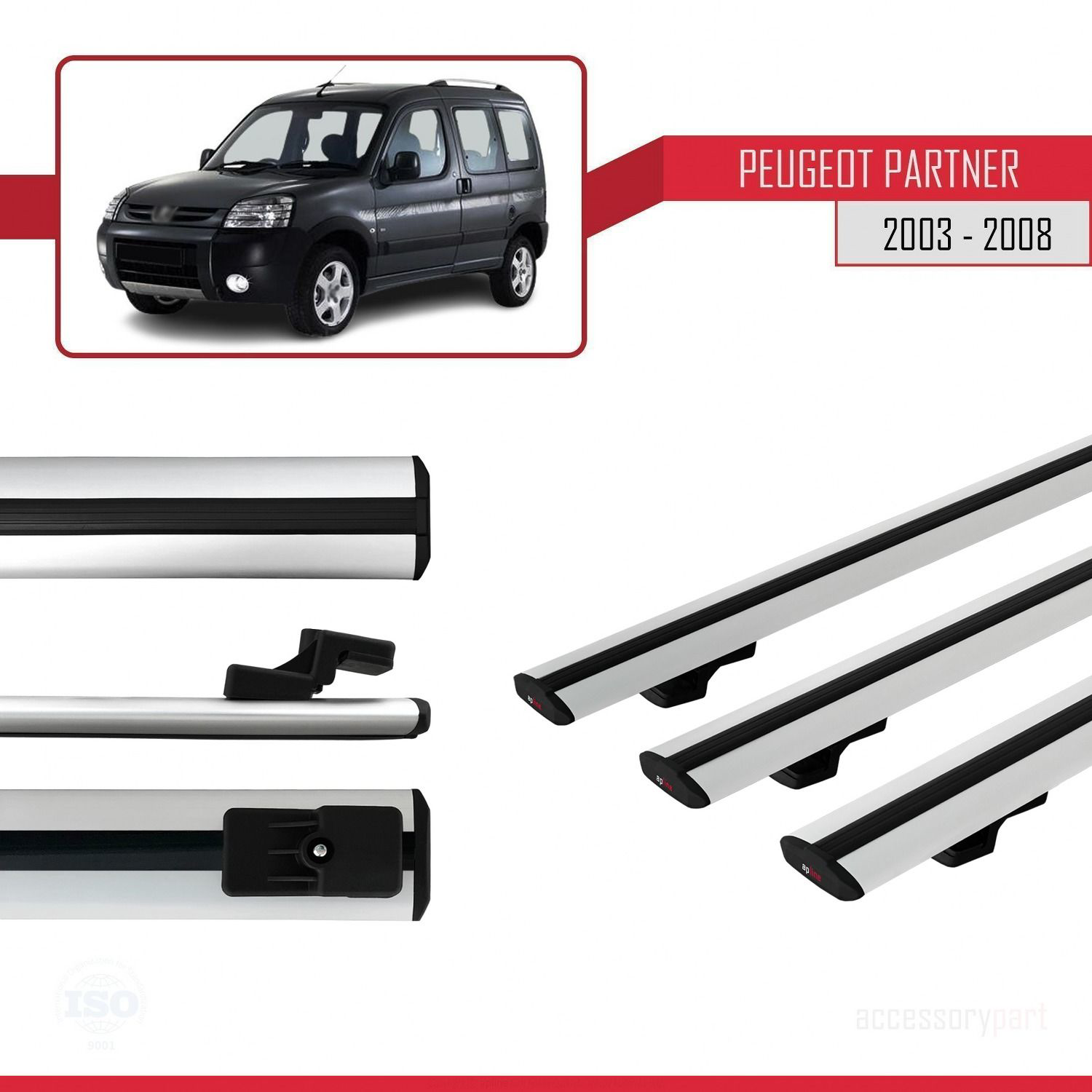Peugeot Partner 2003-2008 Arası ile uyumlu Basic Model Ara Atkı T