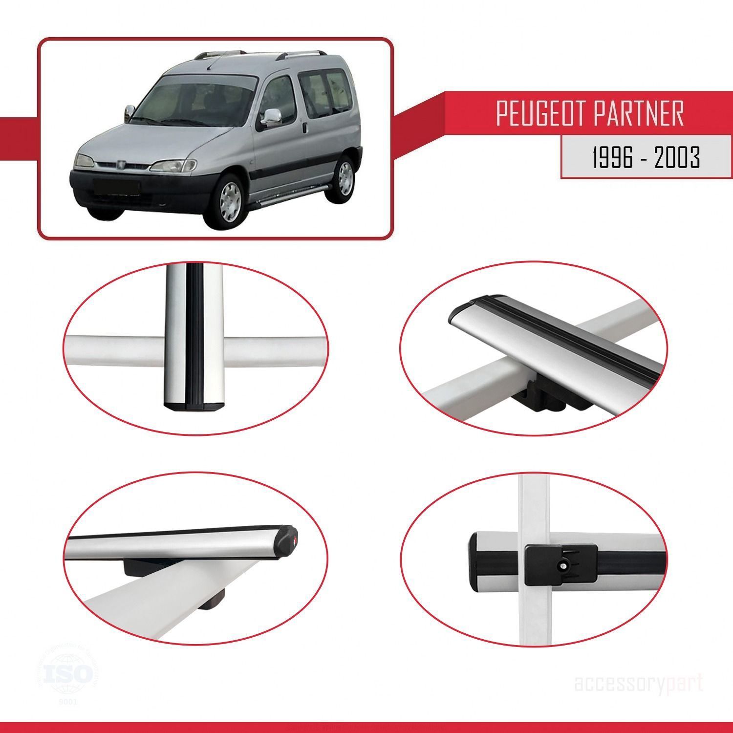 Peugeot Partner 1996-2003 Arası ile uyumlu Basic Model Ara Atkı T