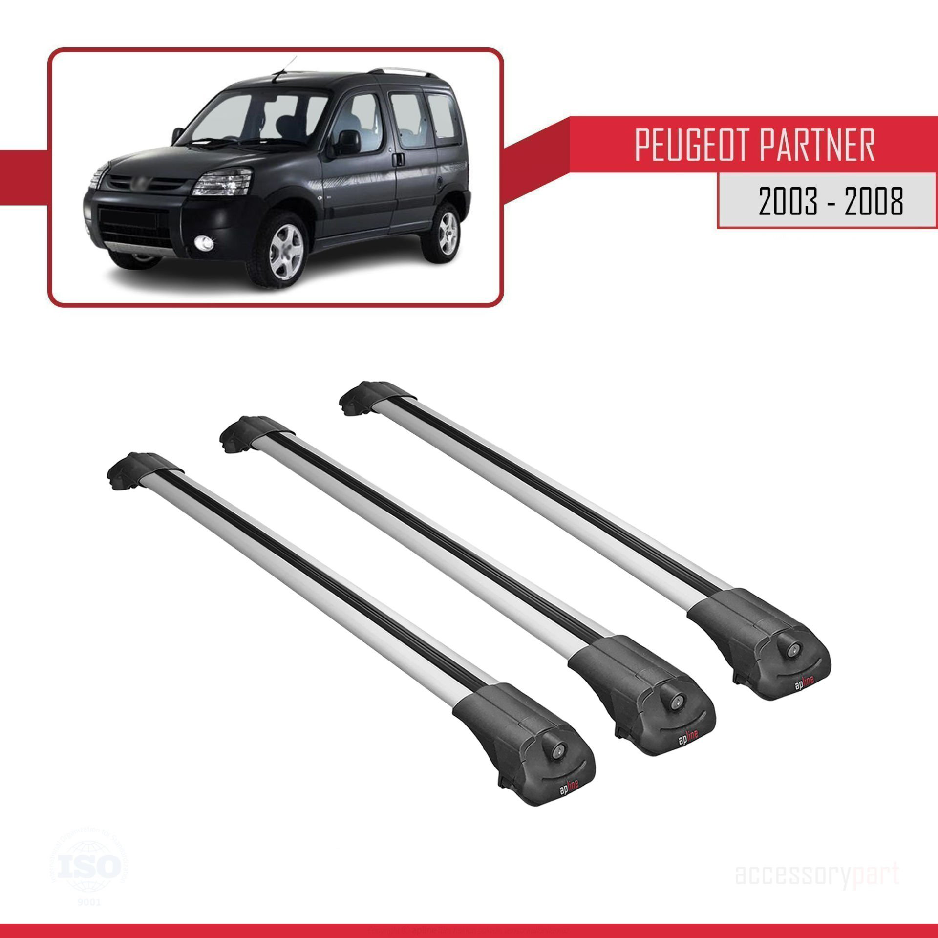 Peugeot Partner 2003-2008 Arası ile uyumlu ACE-1 Ara Atkı Tavan B