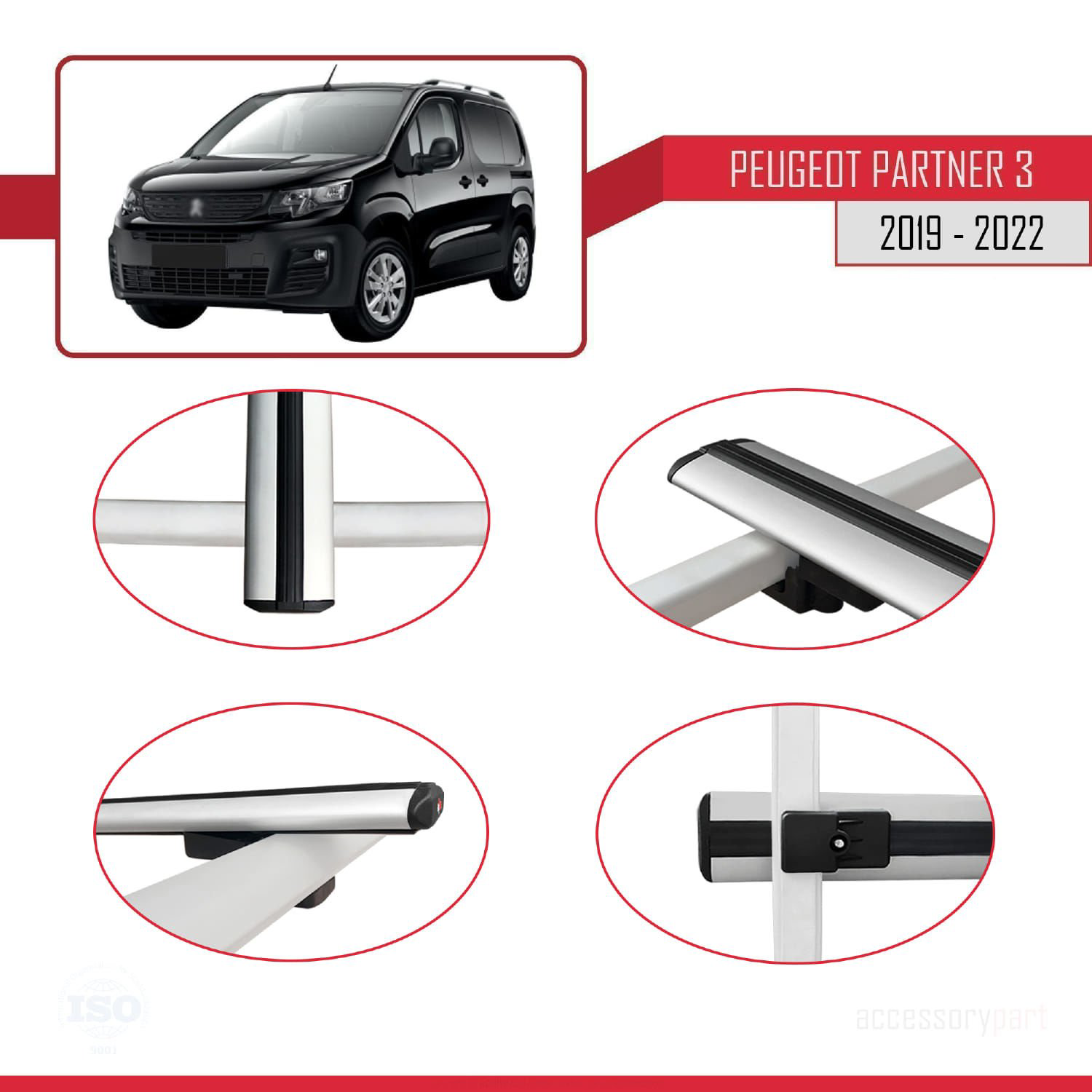 Peugeot Partner 2019-2022 Arası ile uyumlu Basic Model Ara Atkı T