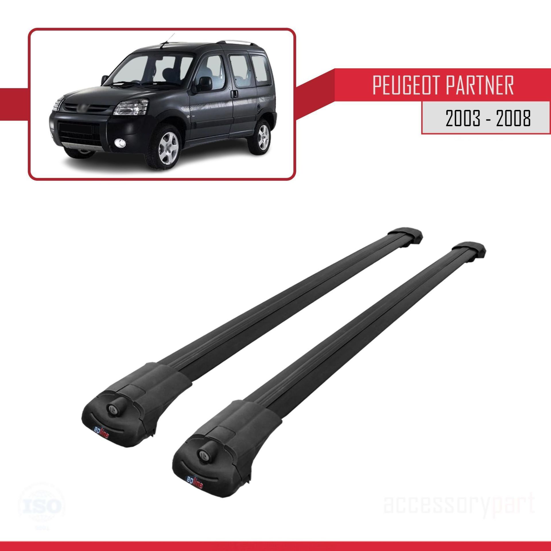 Peugeot Partner 2003-2008 Arası ile uyumlu ACE-1 Ara Atkı Tavan B