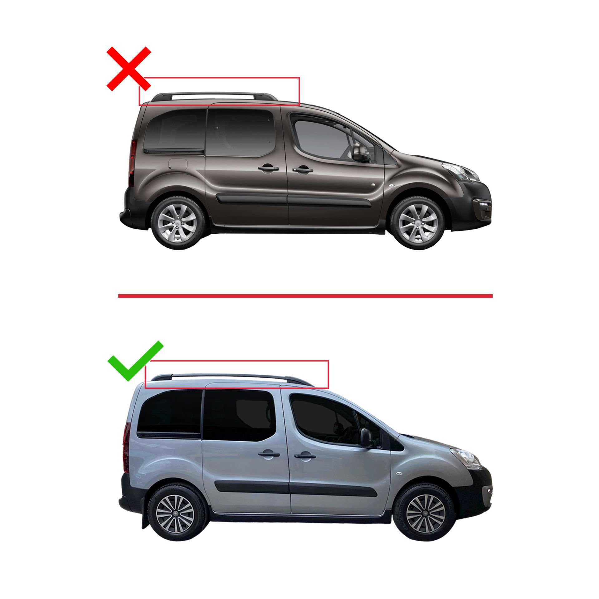Peugeot Partner Tepee 2008-2018 Arası ile uyumlu ACE-1 Ara Atkı T