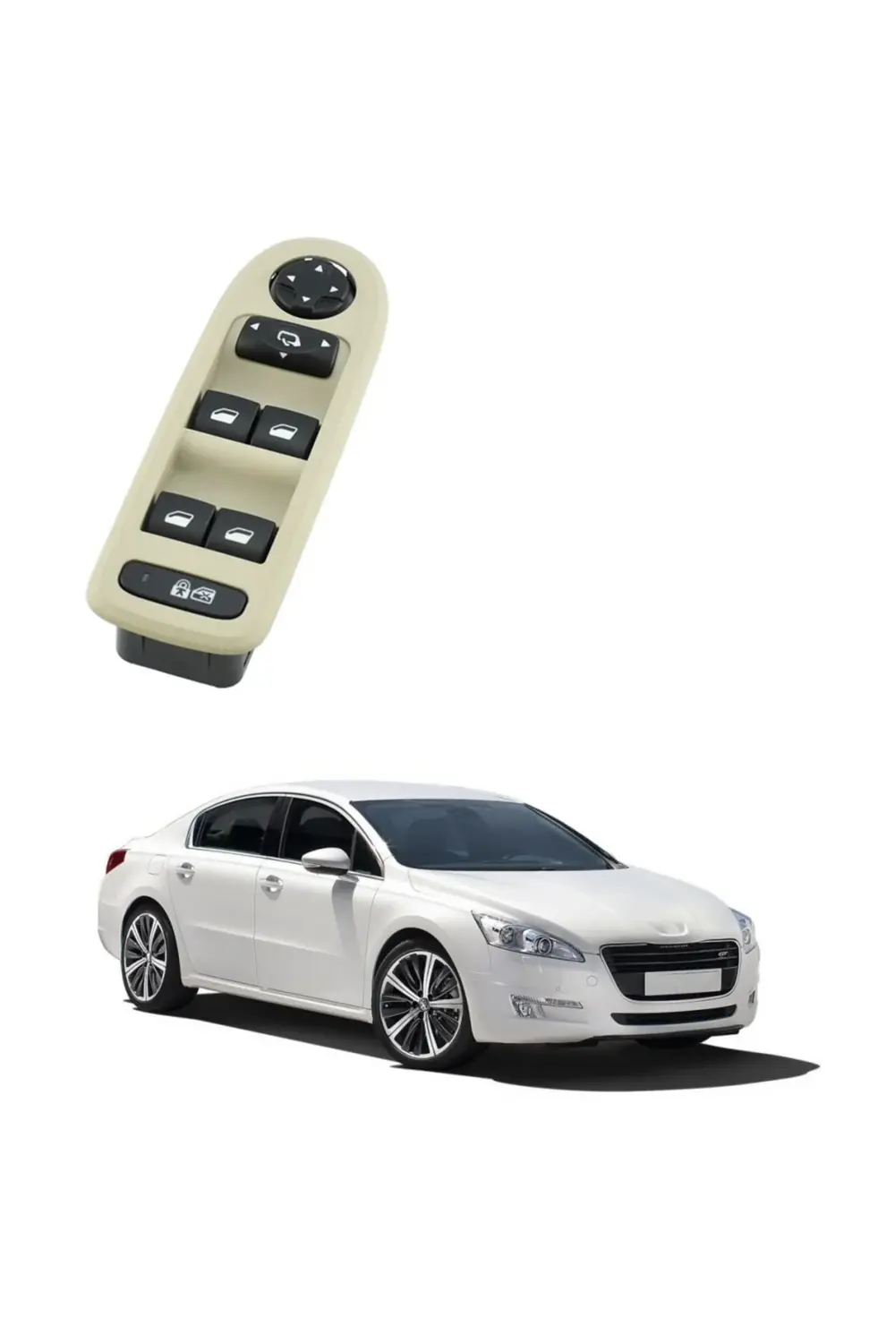 PEUGEOT (PEJO) 508 SOL DÖRTLÜ CAM DÜĞMESİ ANAHTARI 2010--2017