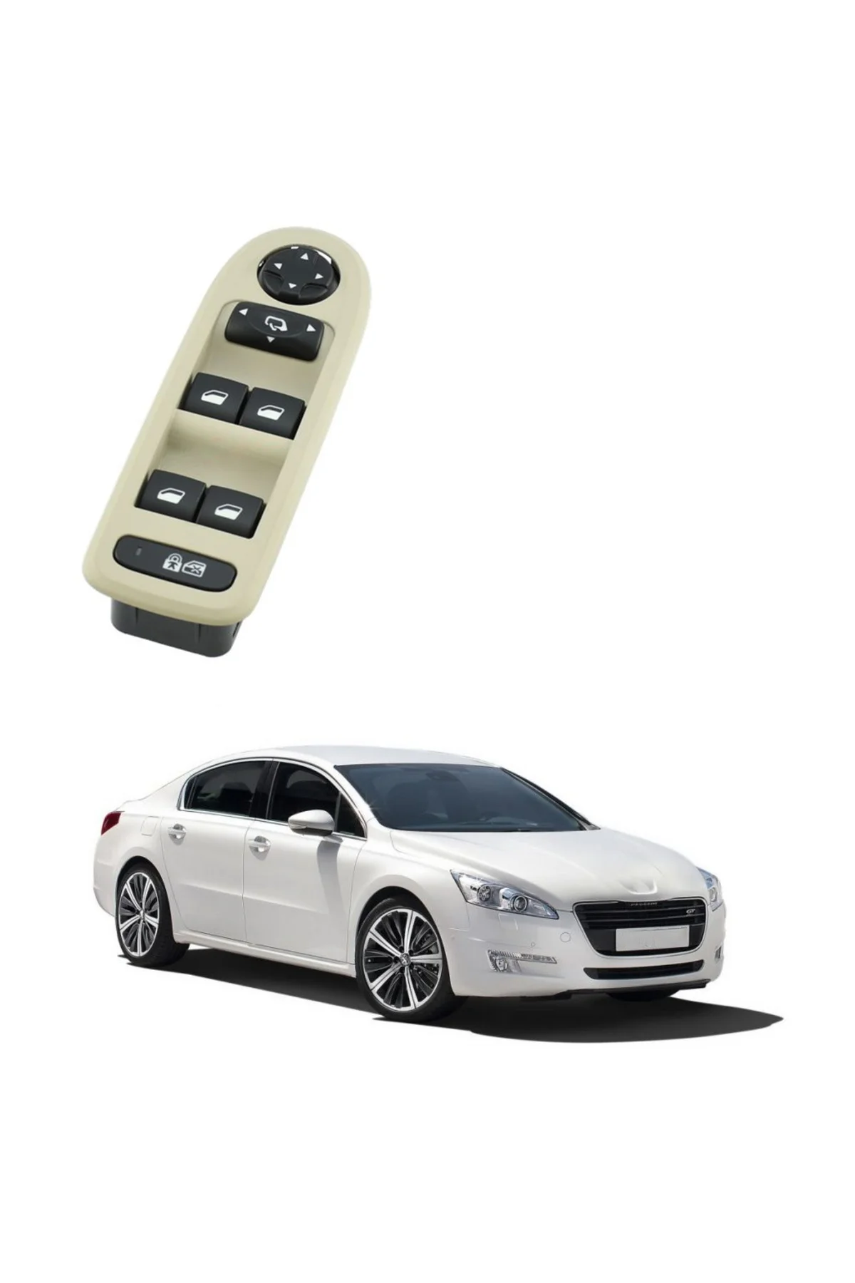 PEUGEOT (PEJO) 508 SOL DÖRTLÜ CAM DÜĞMESİ ANAHTARI 2010--2017