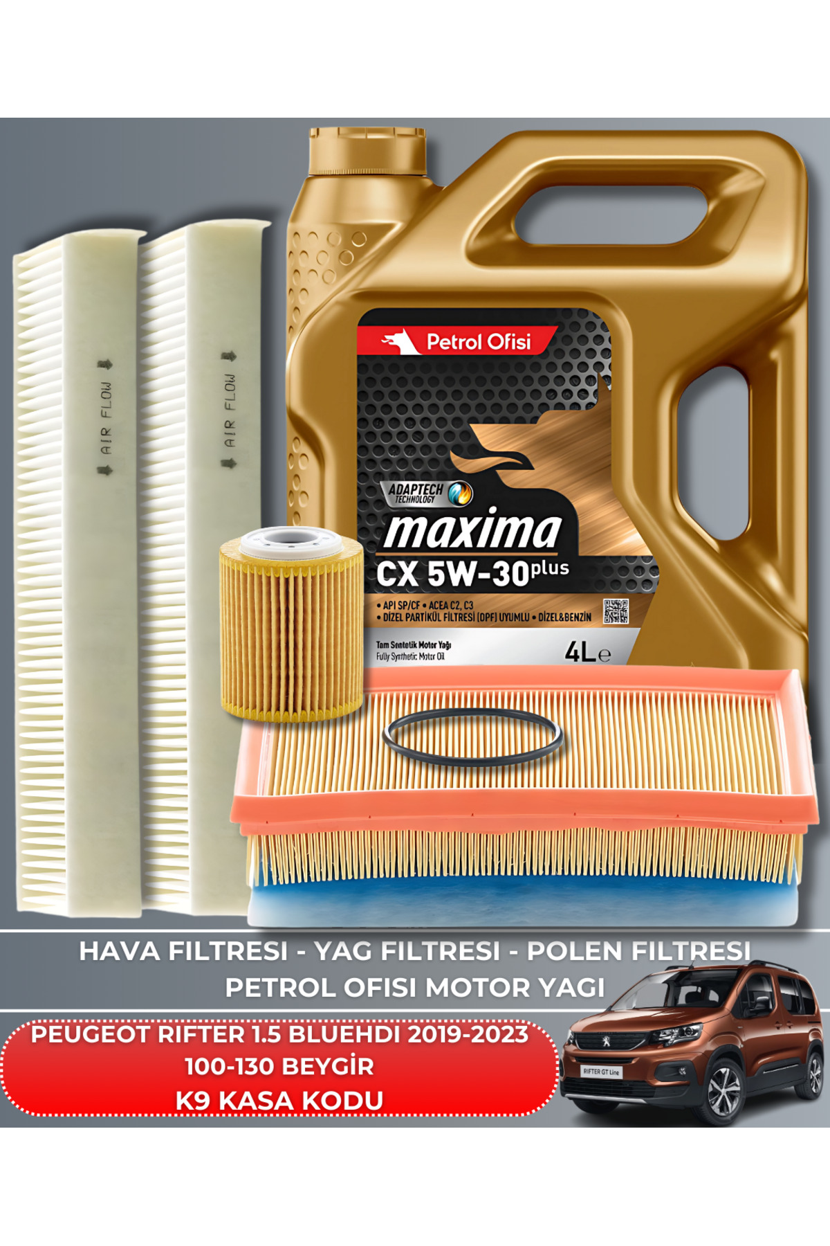 PEUGEOT RIFTER 1.5 BLUEHDI 2019-2020-2021-2022-2023 100-130 BEYGİ