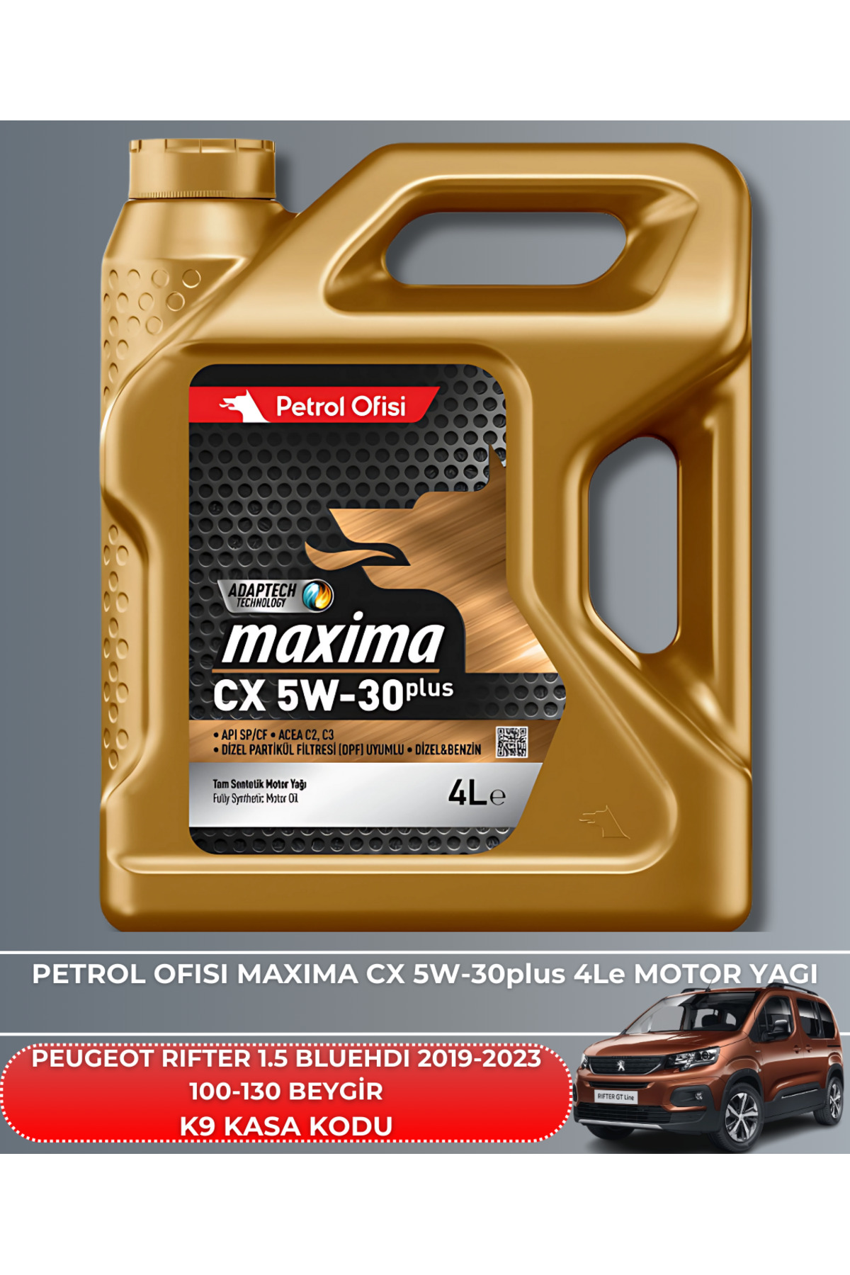 PEUGEOT RIFTER 1.5 BLUEHDI 2019-2020-2021-2022-2023 100-130 BEYGİ