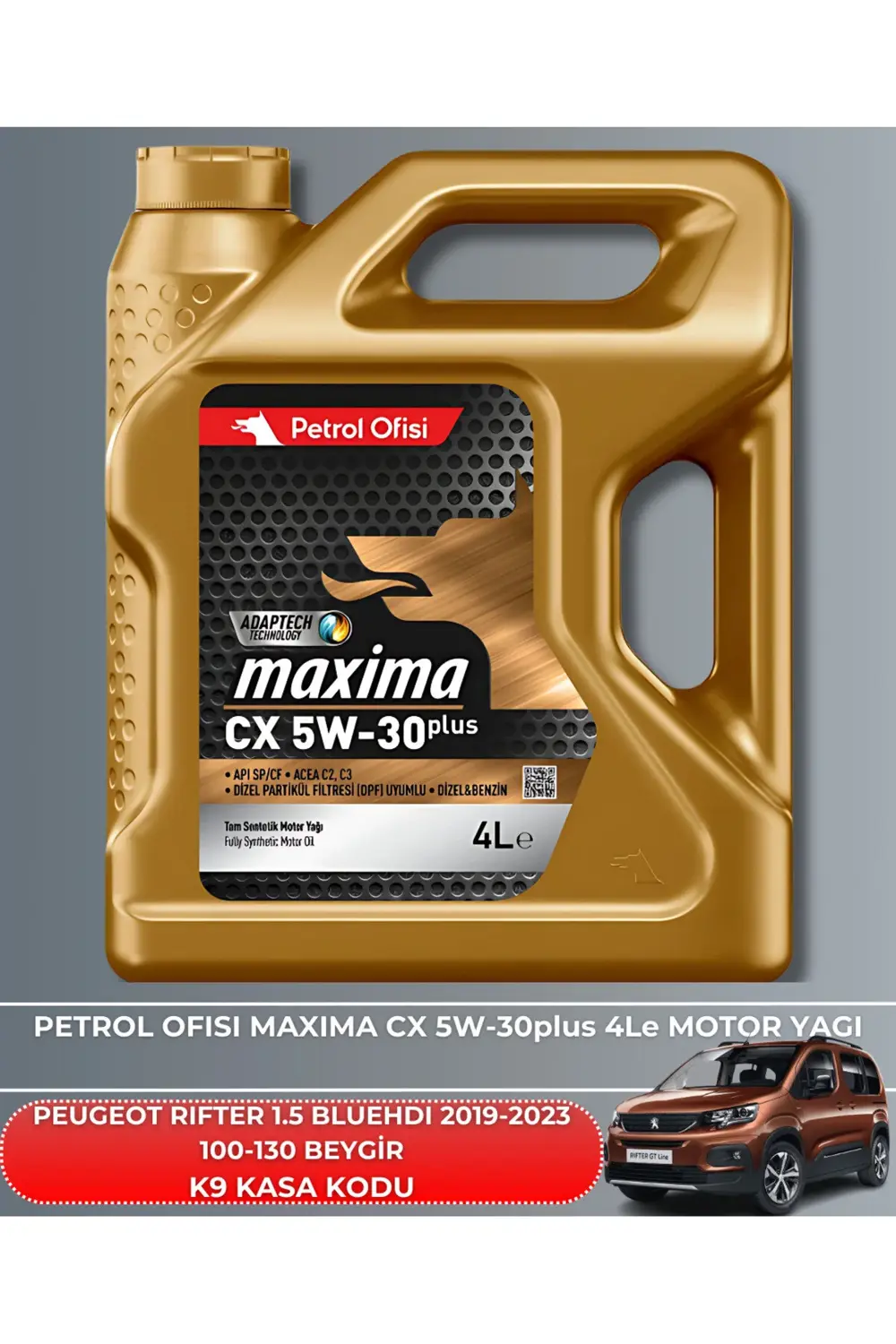 PEUGEOT RIFTER 1.5 BLUEHDI 2019-2020-2021-2022-2023 100-130 BEYGİ