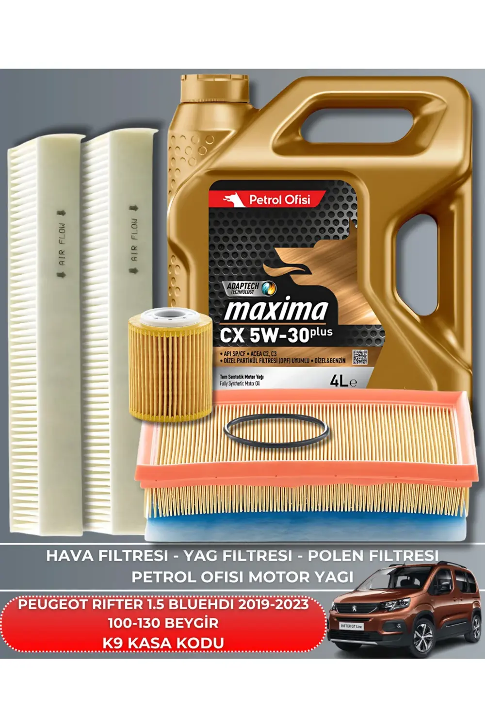 PEUGEOT RIFTER 1.5 BLUEHDI 2019-2020-2021-2022-2023 100-130 BEYGİ