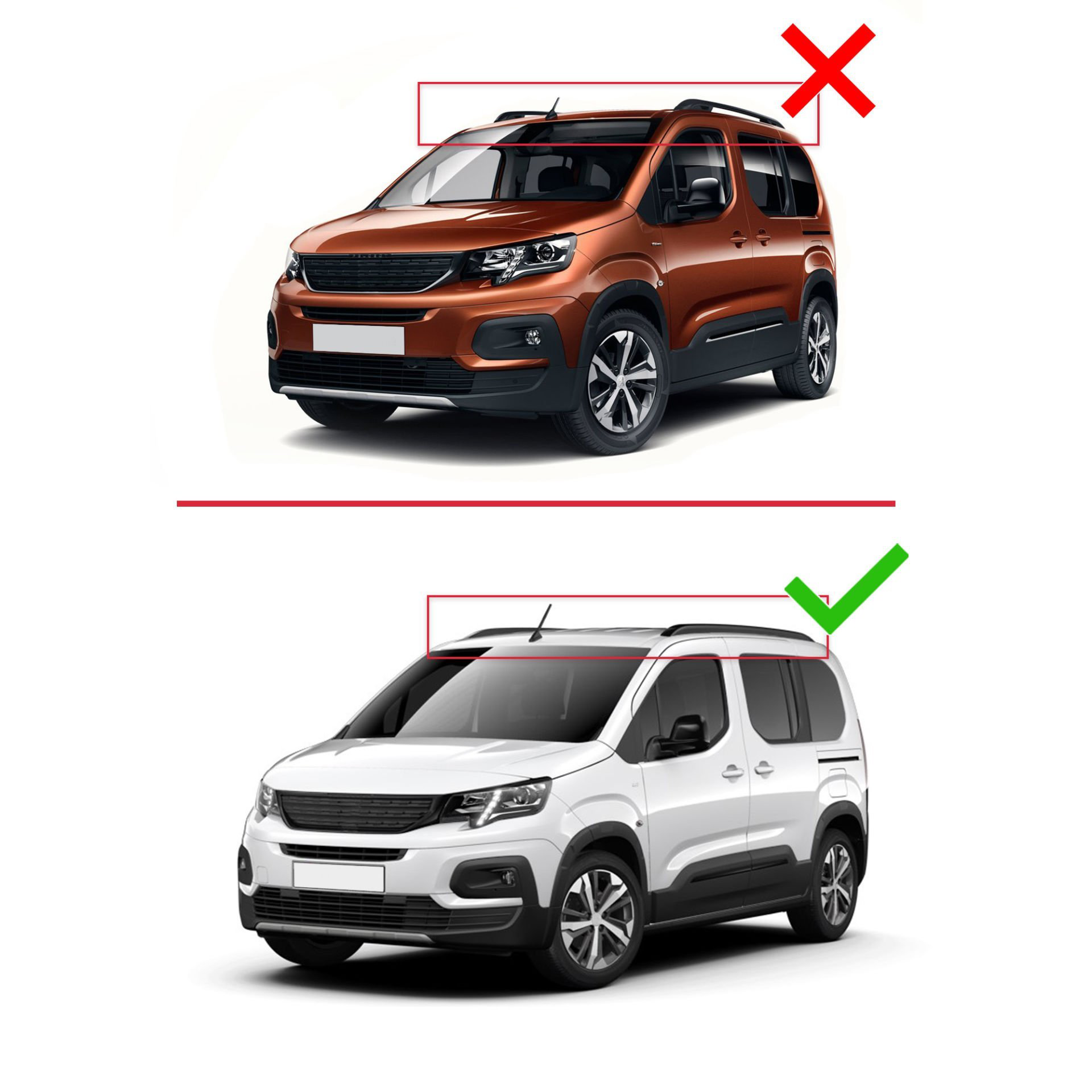 Peugeot Rifter 2023 ve Sonrası ile uyumlu ACE-2 Ara Atkı Tavan Ba