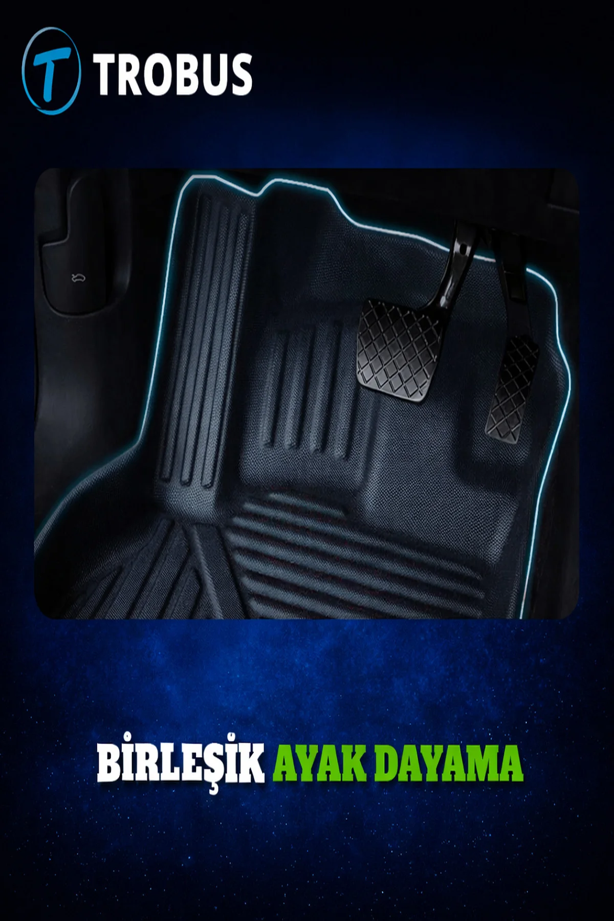 Peugeot Rifter Panelvan 2019+ 1.2 PureTech Allure 7K Otomatik Araca Özel 3D Havuzlu Paspas