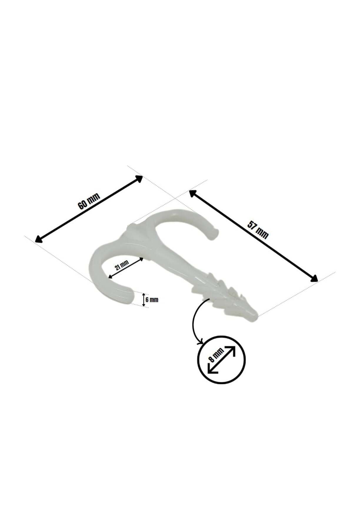 Gören Pex Dubelli Yere Tespit Kılçık Siyah (250'Li Paket) - Yerden İsıt