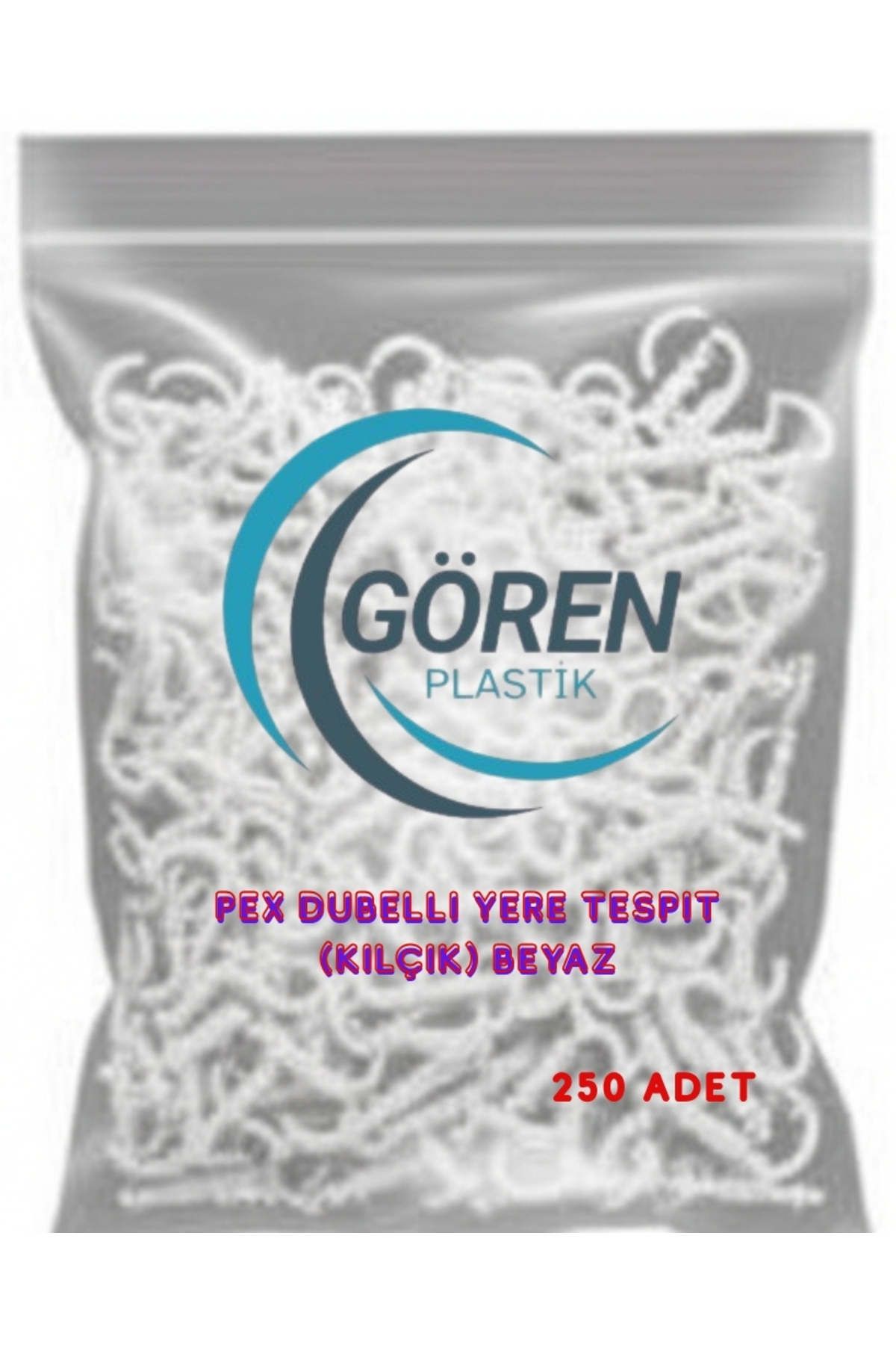 Gören Pex Dubelli Yere Tespit Kılçık Beyaz (250 Li Paket)