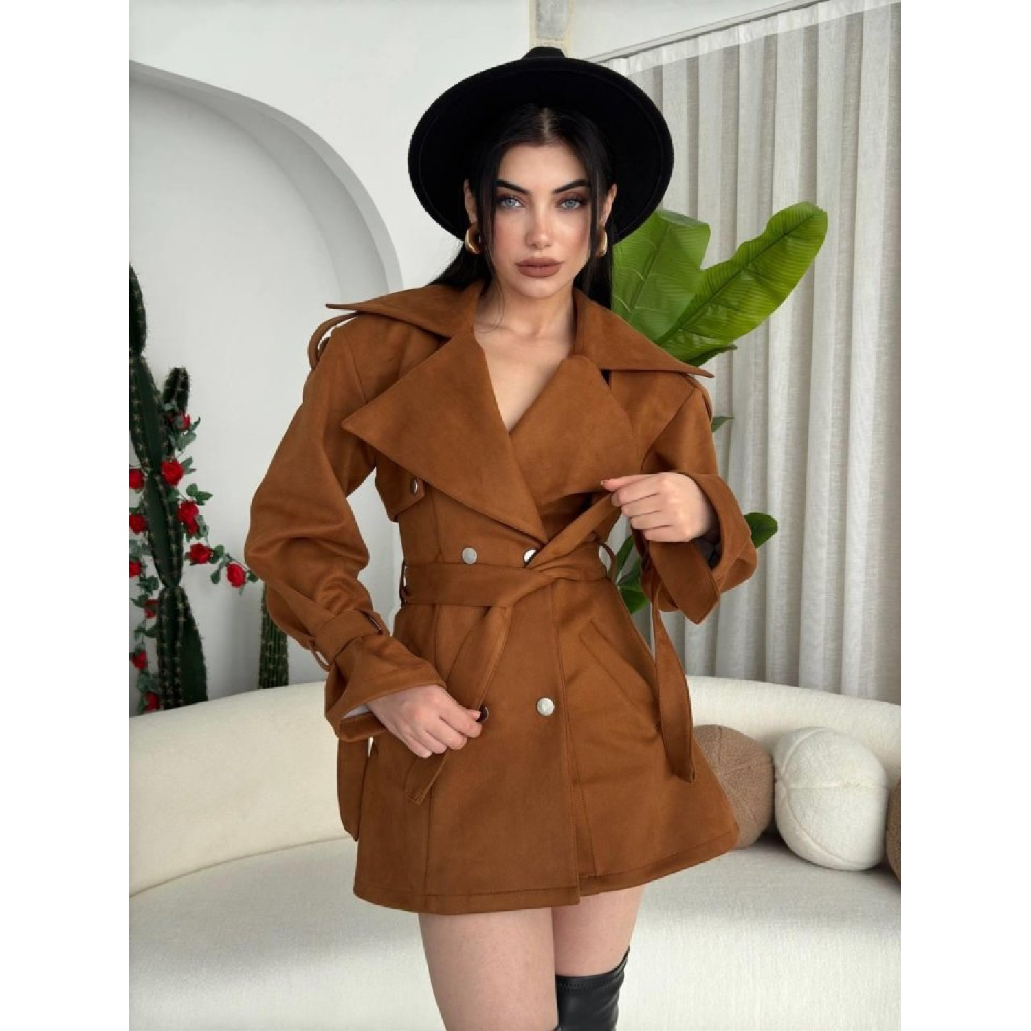 Pexa Lucky Life Kadın Kemerli Ceket