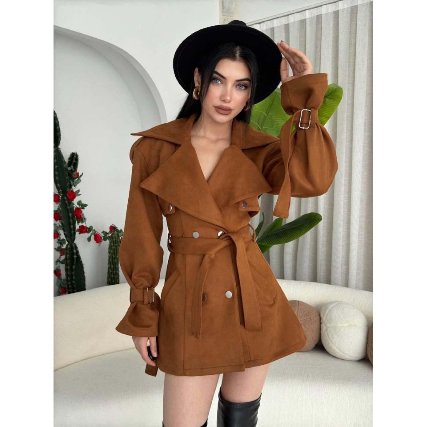 Pexa Lucky Life Kadın Kemerli Ceket