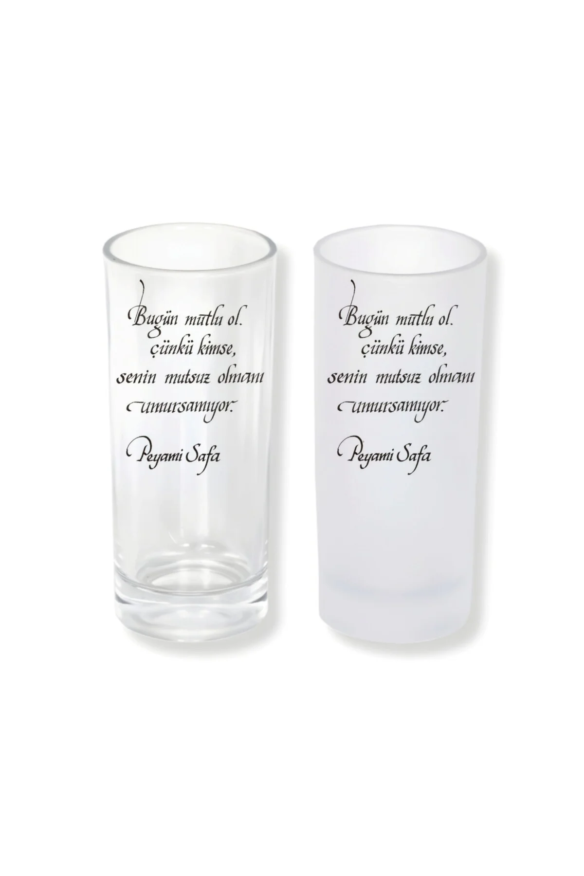 Peyami Safa Sözlü Buzlu / Buzsuz Seçenekli Rakı Bardağı – 1 Adet 