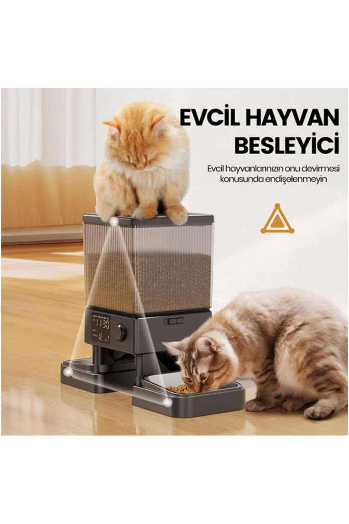 PFD-002 5 L Zaman Ayarlı Kedi ve Köpekler için İkili Otomatik Mam