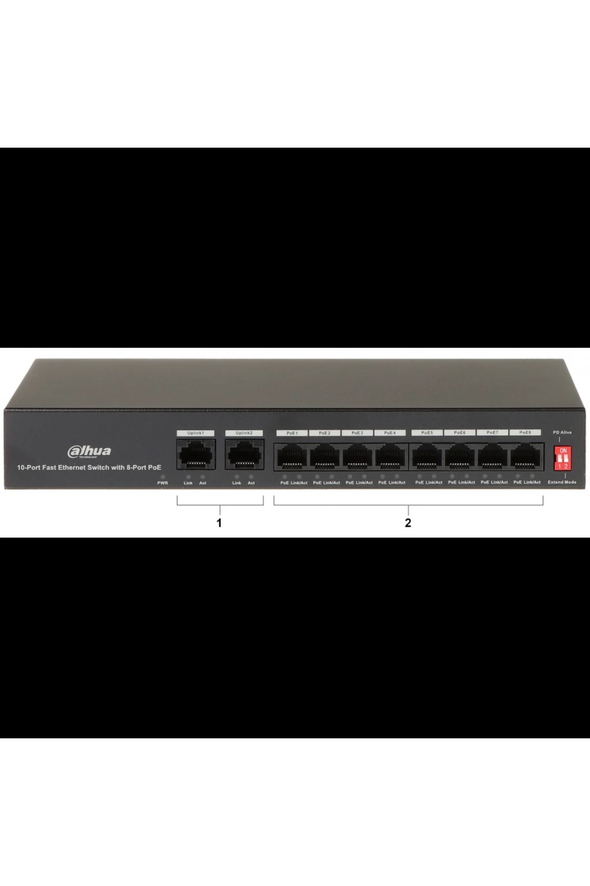 Pfs3010-8et-65, 8 Port, Megabit, Poe 65w, 2 Port Uplink, Yönetile
