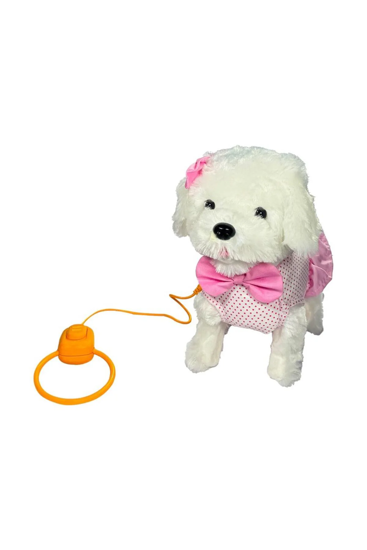PFT-B025 PELUŞ TASMALI YÜRÜYEN KÖPEK PEMBE -VRD