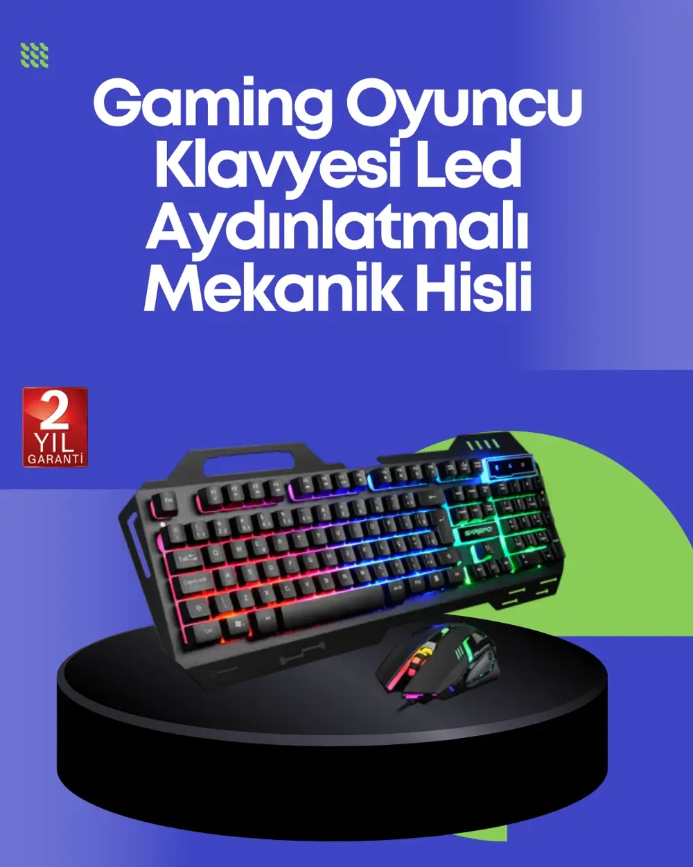 PG8018 LED Aydınlatmalı Mekanik Klavye Mouse – Oyunlarda Üstün Pe