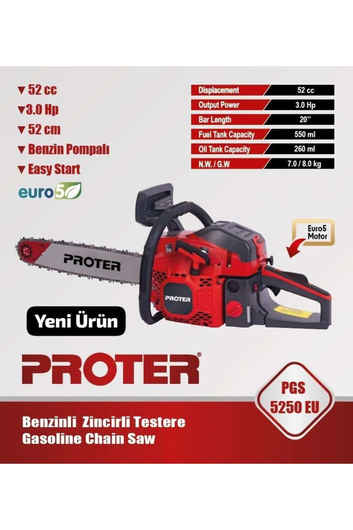 PGS 4250 EU BENZİNLİ AĞAÇ KESİM MOTORU