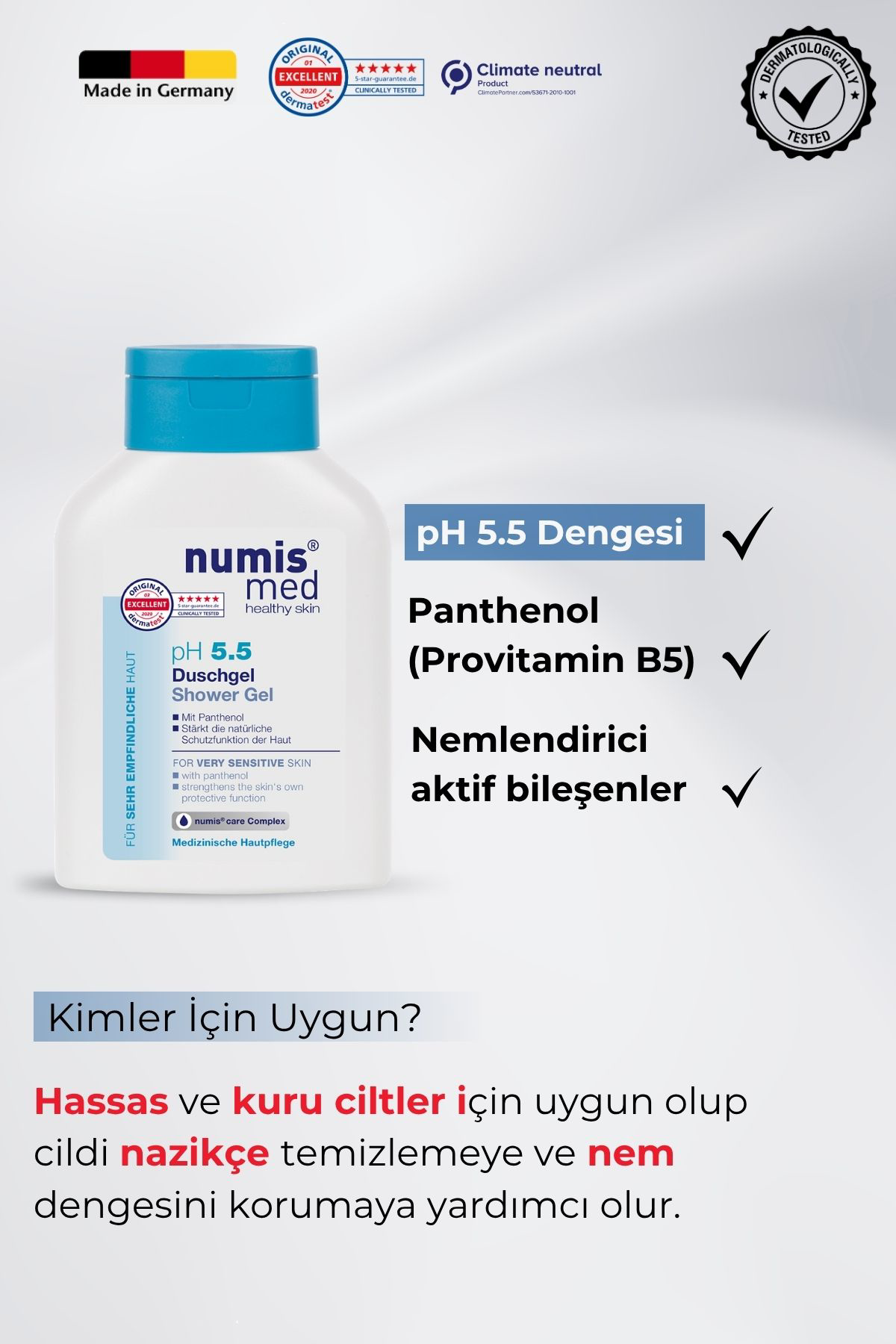 pH 5.5 Duş Jeli 200 ml - Hassas Ciltler İçin Besleyici ve Nem Destekleyici Nazik Vücut Temizleyici pH 5.5 Duş Jeli 200 ml - Hassas Ciltler İçin Besleyici ve Nem Destekleyici Nazik Vücut Temizleyici