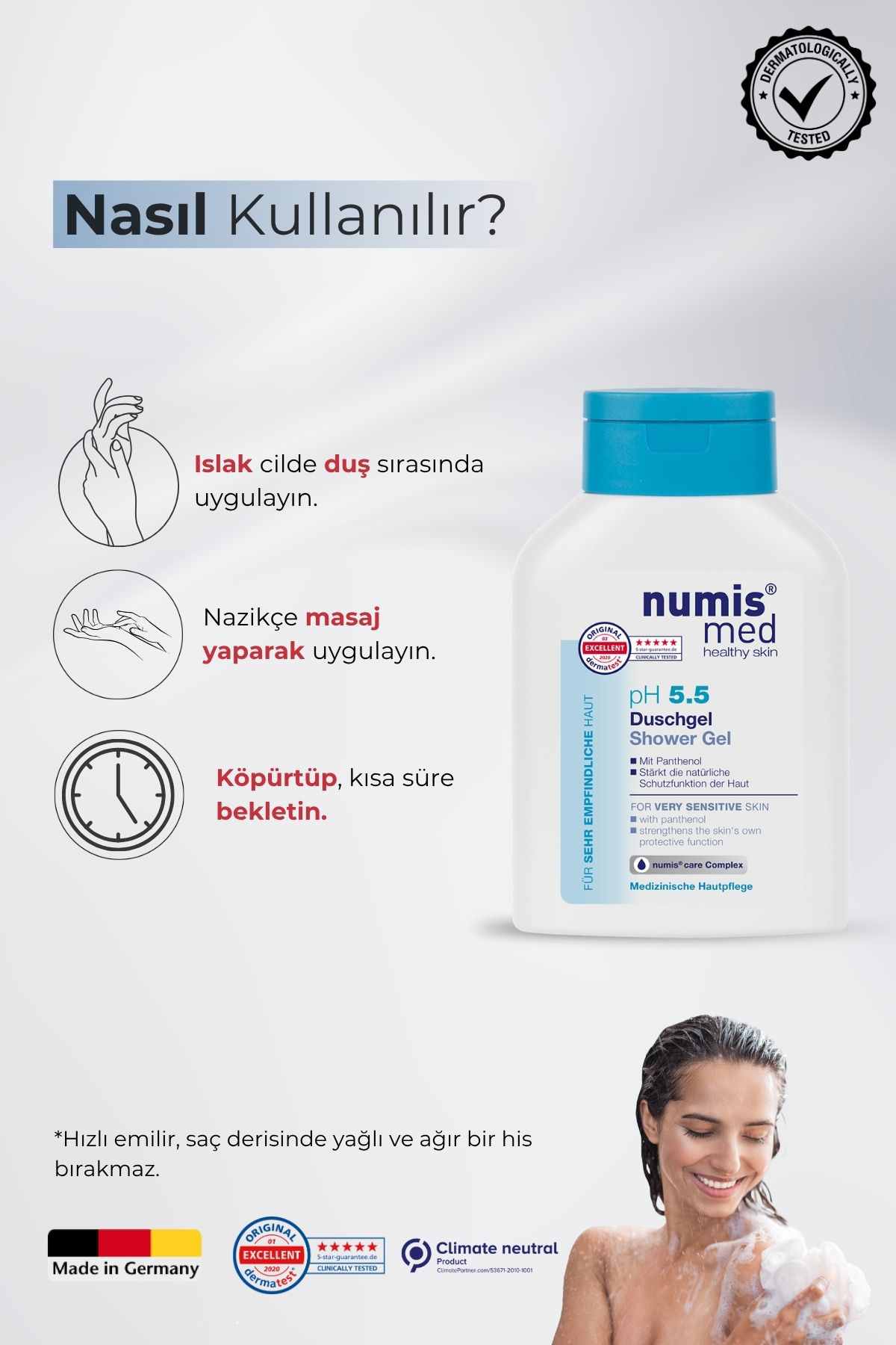 pH 5.5 Duş Jeli 200 ml - Hassas Ciltler İçin Besleyici ve Nem Destekleyici Nazik Vücut Temizleyici pH 5.5 Duş Jeli 200 ml - Hassas Ciltler İçin Besleyici ve Nem Destekleyici Nazik Vücut Temizleyici
